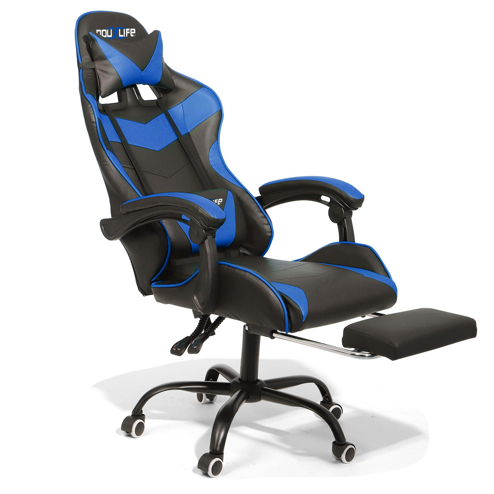 Gaming Chair, Racing Style Computer Desk Chair Padded Armrests Ergonomic Lumbar Support Adjustable Height