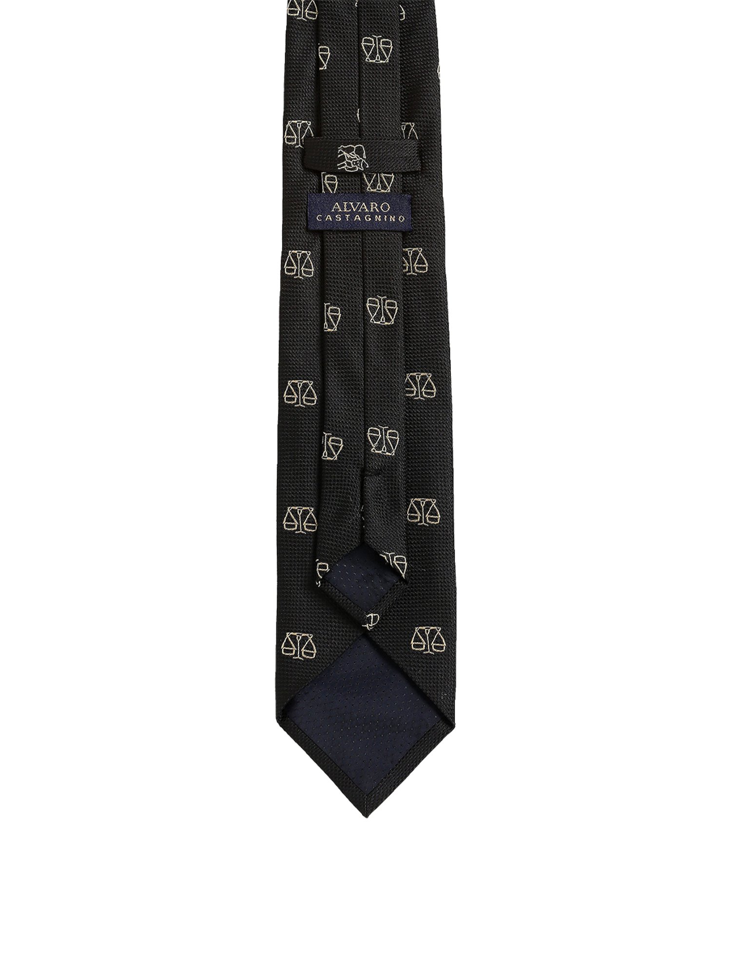 Alvaro Castagnino Black Woven Tie