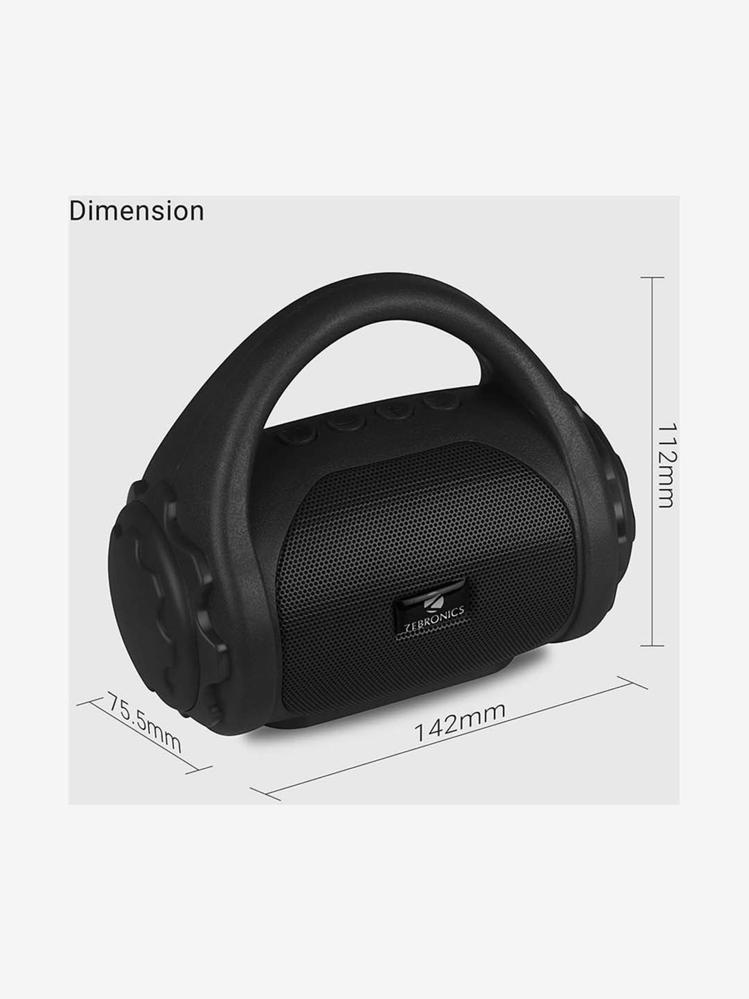 Zebronics Zeb-County 3W Multimedia Handy Portable Bluetooth Speaker (Black)