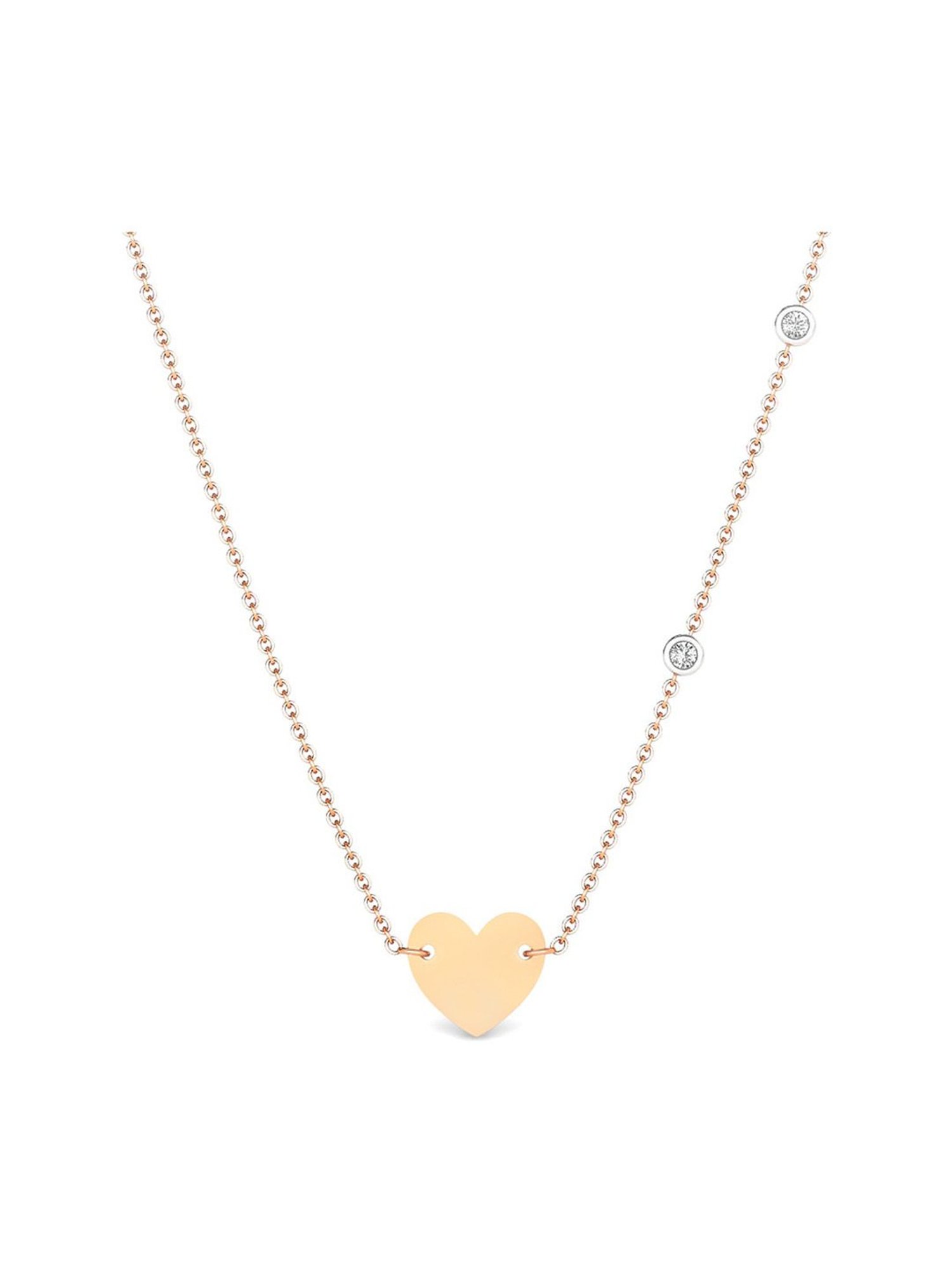 P.N.Gadgil Jewellers 18k Gold Infinity Florall Diamond Necklace For Women