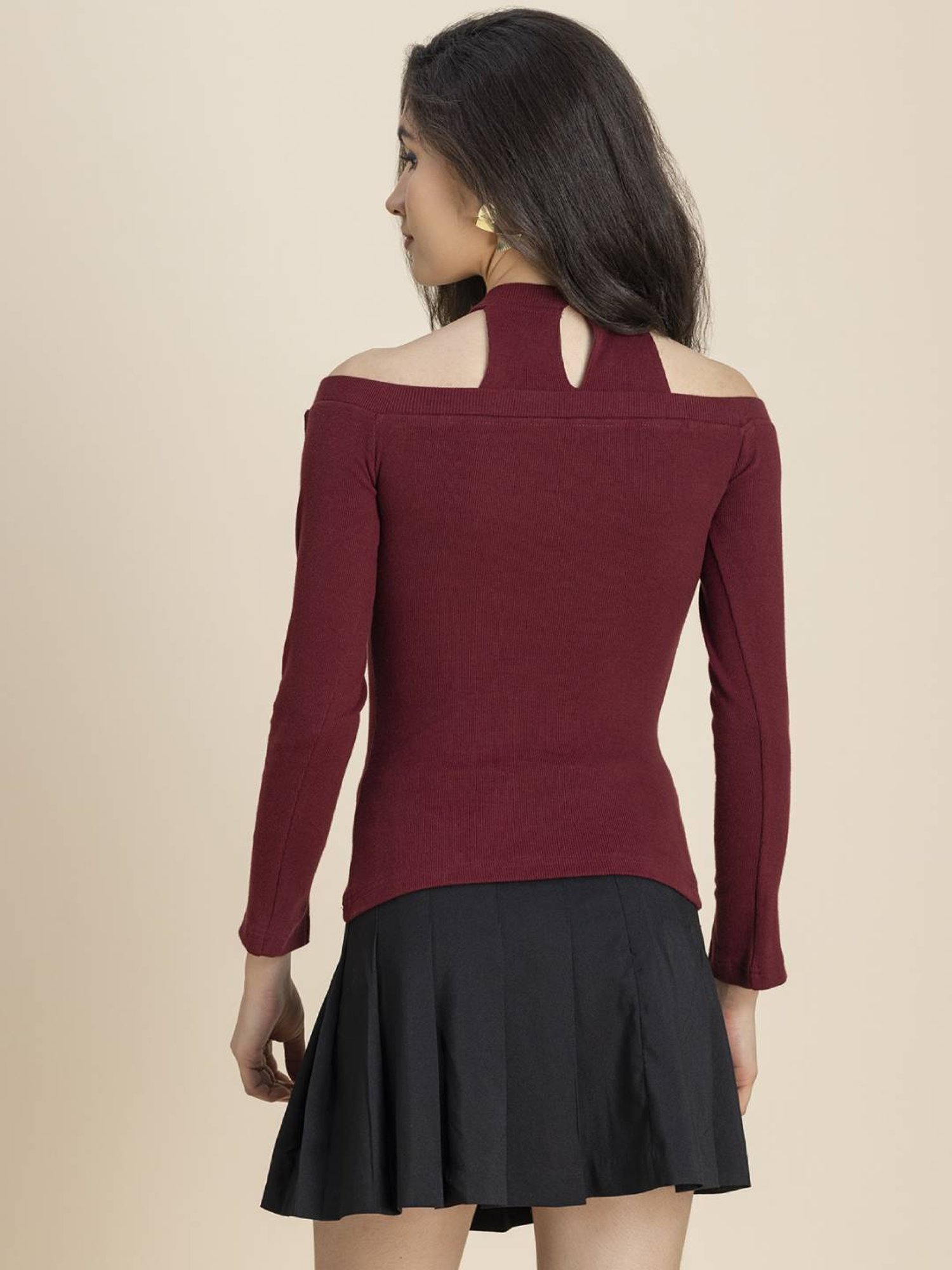 Moomaya Red Slim Fit Top