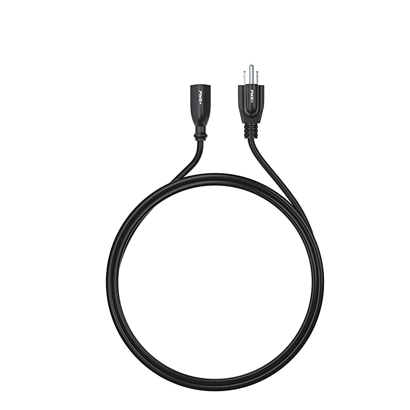 Ft Power Extension Cord Cable Extender 18AWG NEMA 515P to 515R Strip Liberator Charger Outlet Saver for Computer Laptop Tv Office and Others