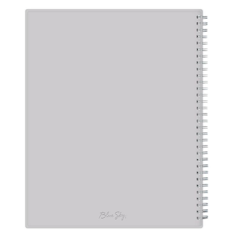2021 Planner 8.5" x 11" Solid Plastic Cover Weekly/Monthly Wirebound Solid Gray - Blue Sky