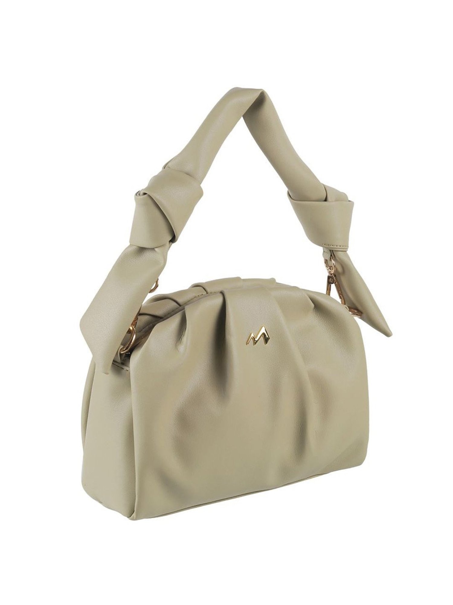 Metro Light Green Synthetic Solid Shoulder Handbag
