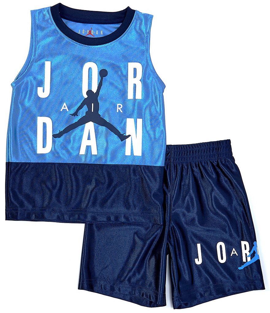 Champion Little Boys 2T-7 Short-Sleeve Script Logo Tee & Short Set