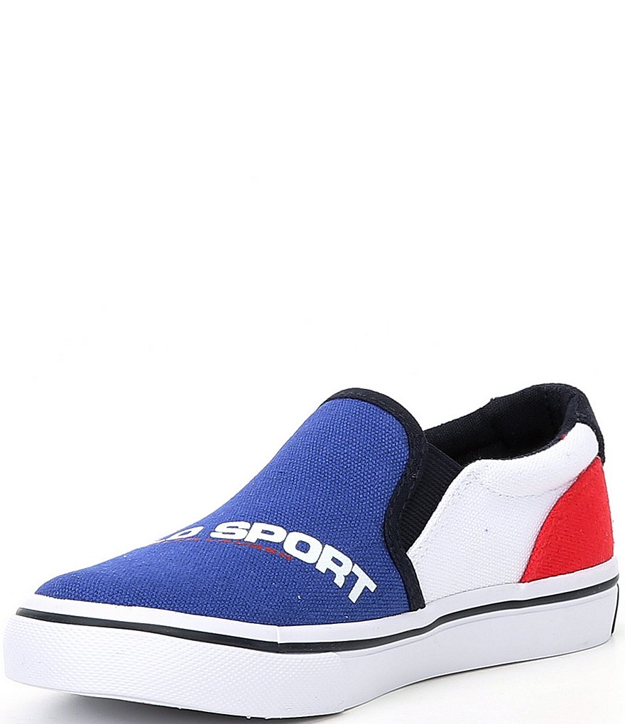 Polo Ralph Lauren Boys' Thompson Canvas Slip On Sneakers (Youth)