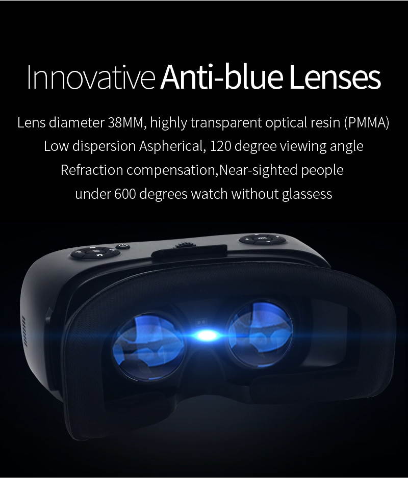 5.5' 3G RAM Android 2K HD Wifi Video Box Smart Glasses Virtual Reality All In One VR Headset 3D Glasses With VR Controller