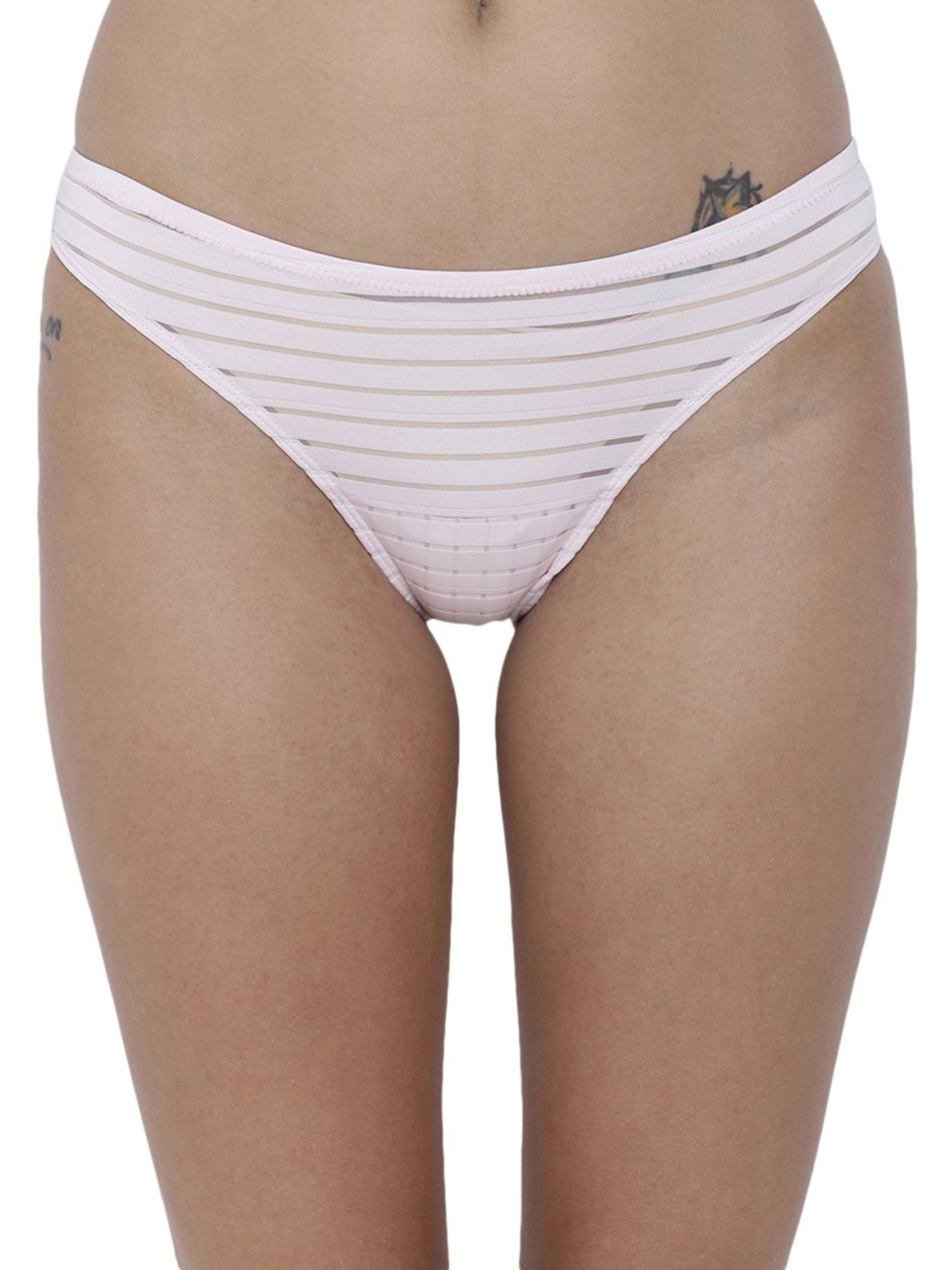 BASIICS by La Intimo Multicolor Striped Bikini Panty ( Pack Of 2 )