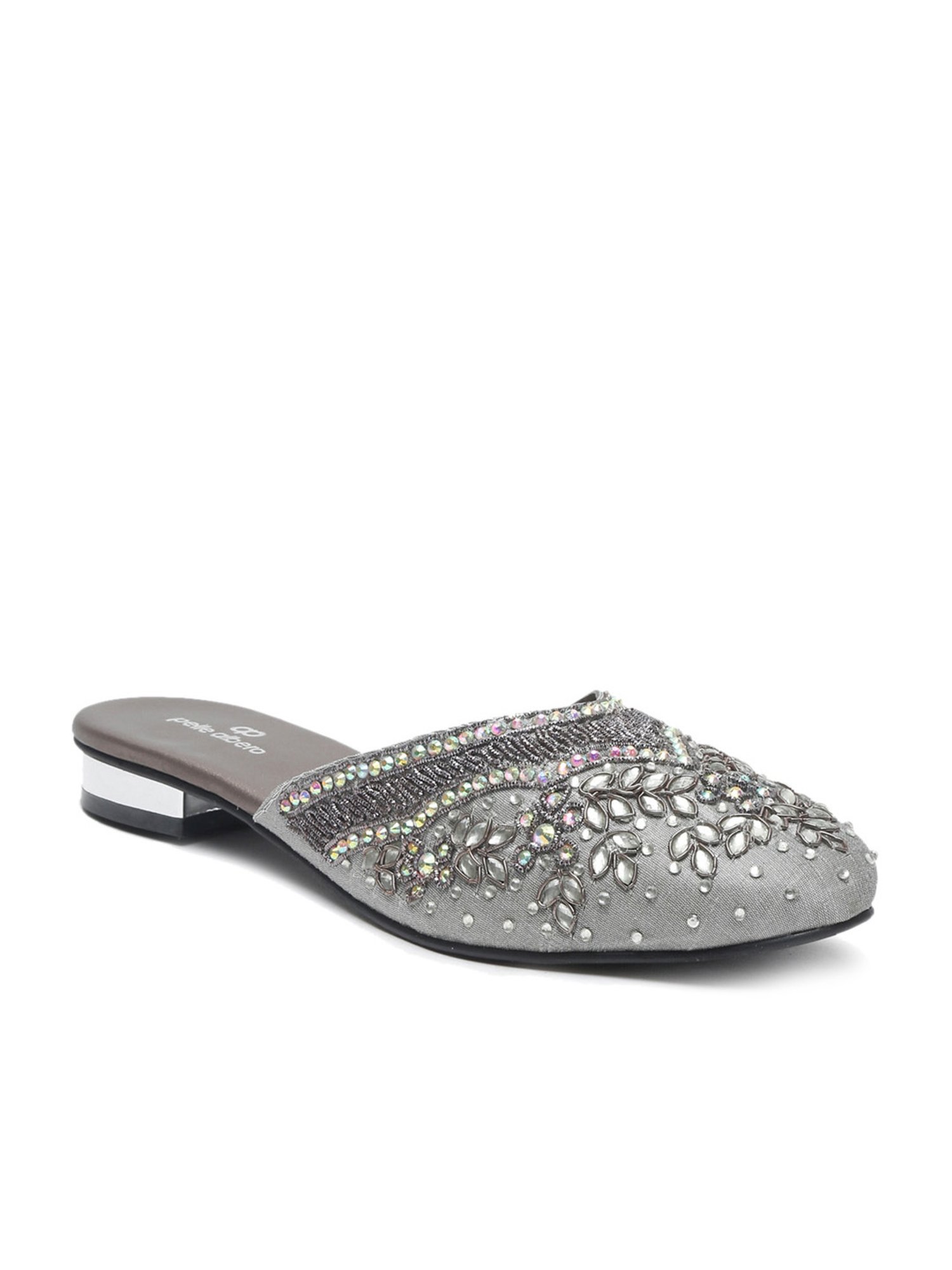 Pelle Albero Women's Grey Mule Shoes