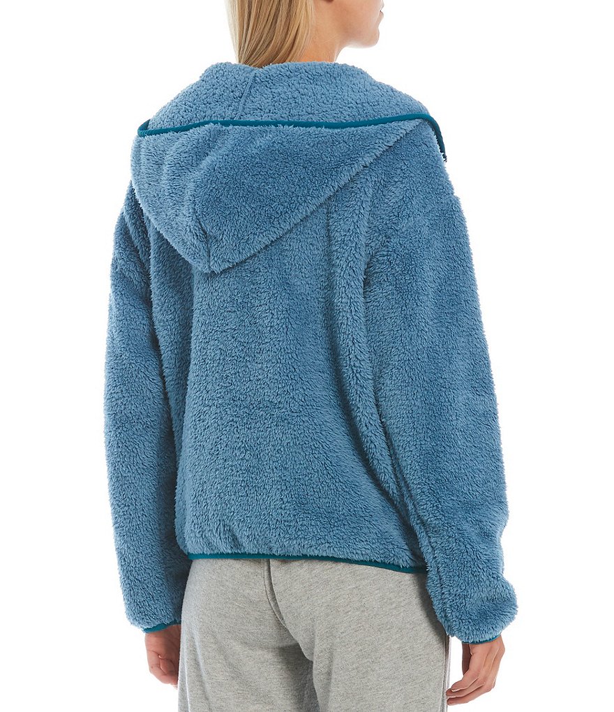 UGG Kadence Sherpa Fleece Hoodie Lounge Patch Pocket Jacket