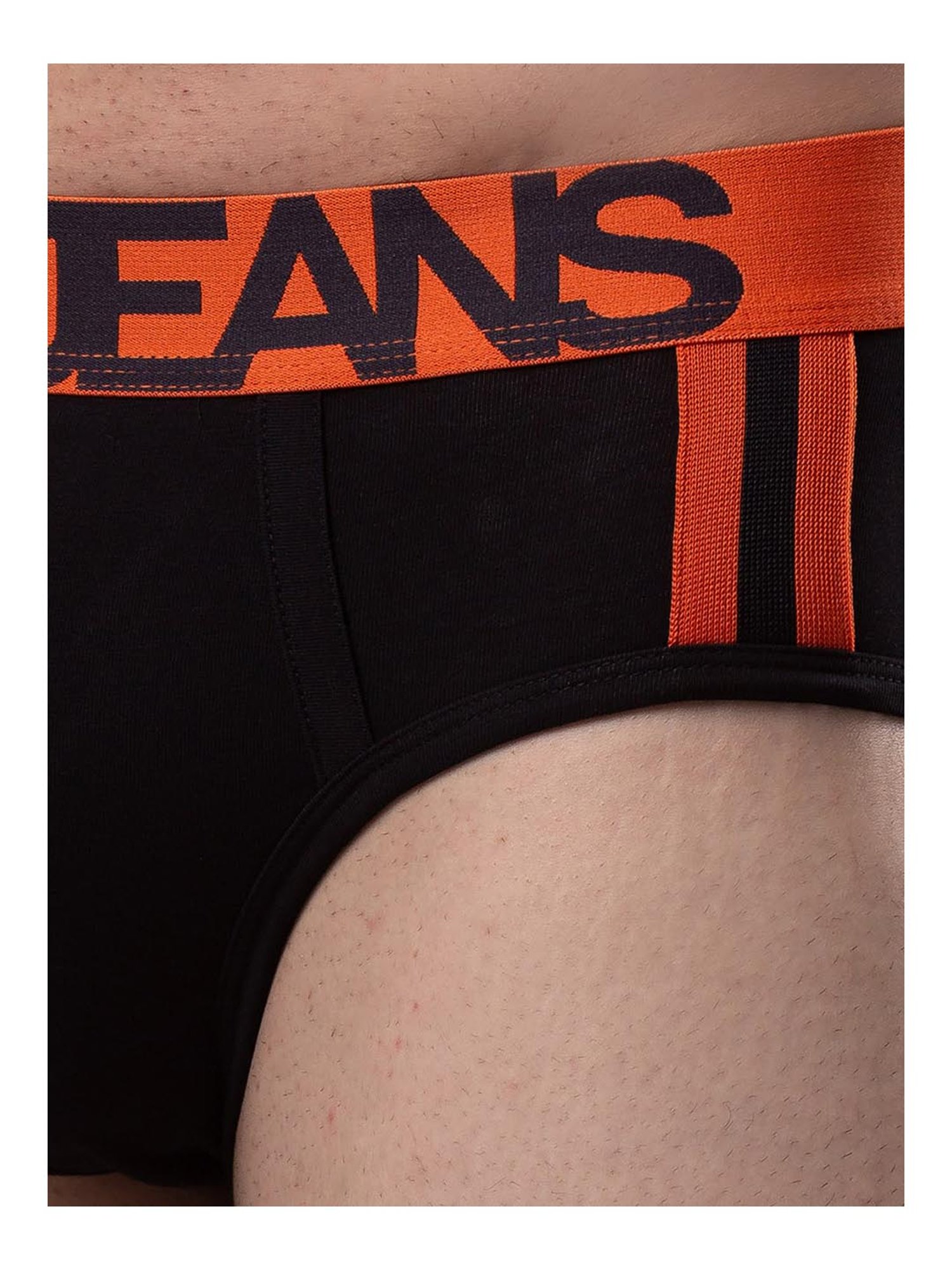 UnderJeans by Spykar Black Briefs - Pack of 2