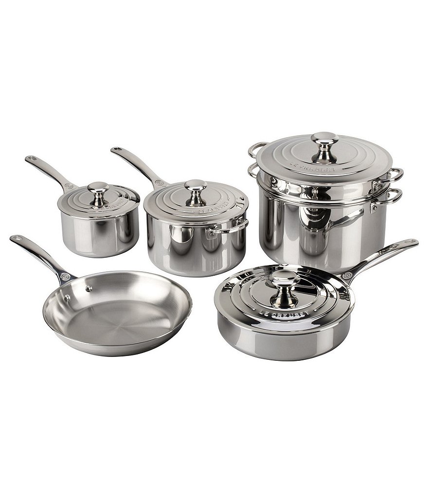 Le Creuset 10 Piece Stainless Steel Cookware Set