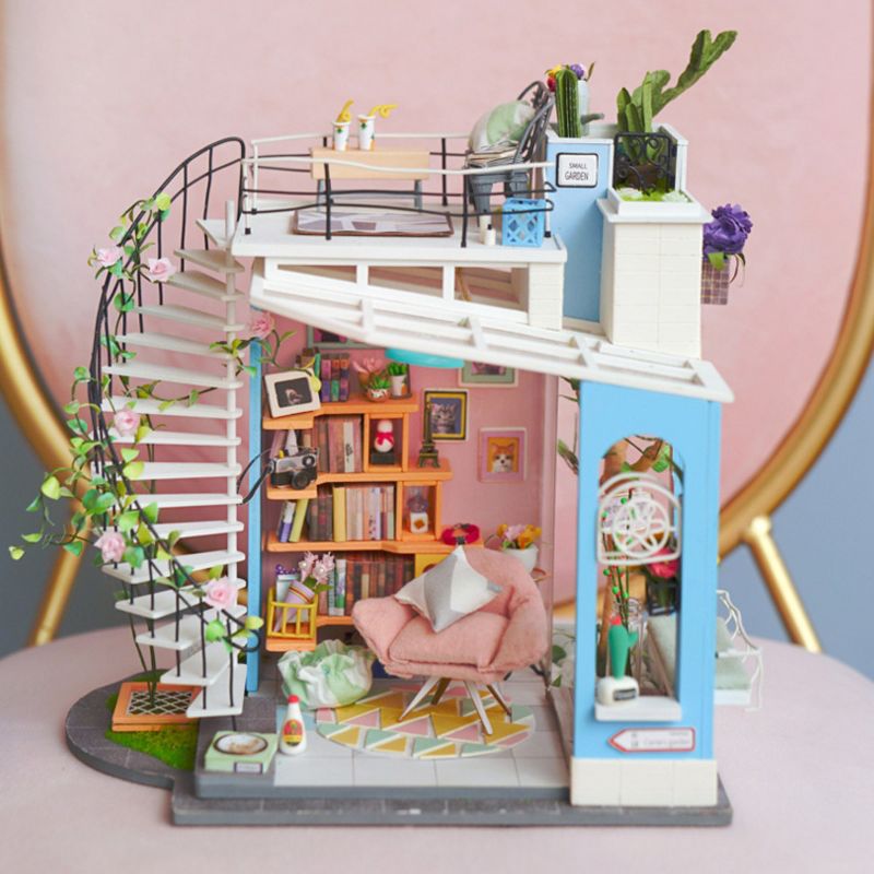 Hands Craft DIY 3D Wooden Puzzles - Miniature House: Dora's Loft