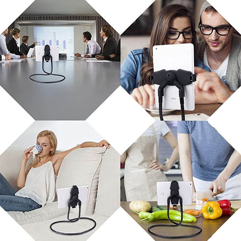 Cell Phone Holder Tablet Holder iPad Stand Universal Phone Stand Lazy Bracket DIY Free Rotating Gooseneck Mounts with Multiple Function