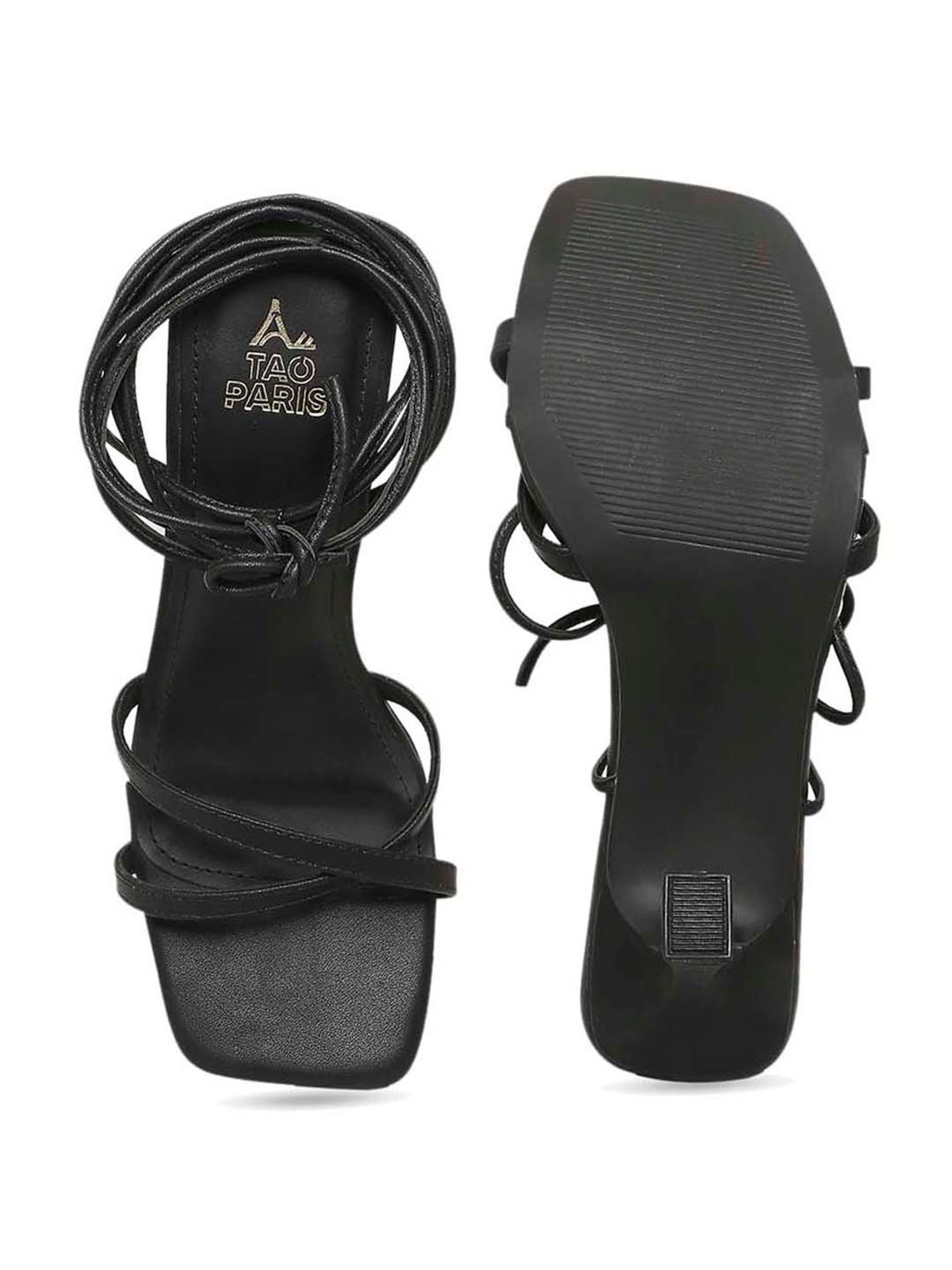 Tao Paris Women's Tessa Black Gladiator Stilettos