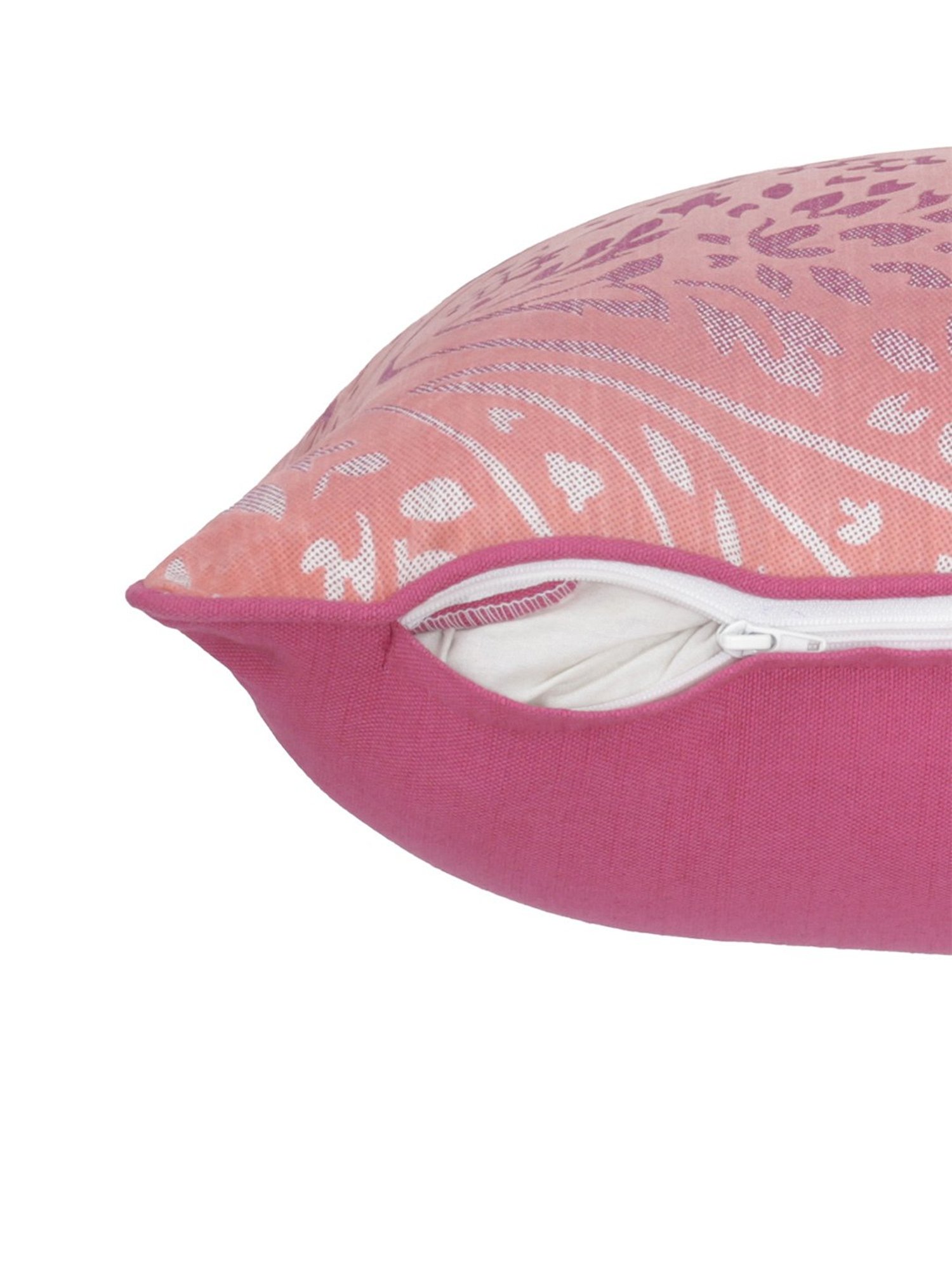 Maspar Hues Folklore Transition Floral Red Cotton Cushion Cover