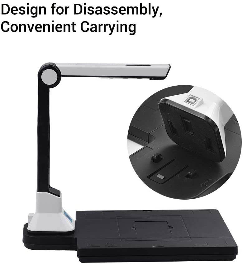 BK50 (hard Mat) 10 Mega-Pixel High Definition Scanner Document Camera Portable Scanner A4 Scanners for File Recognition, Online Classes and Office Card Passport Recognition Document Camera