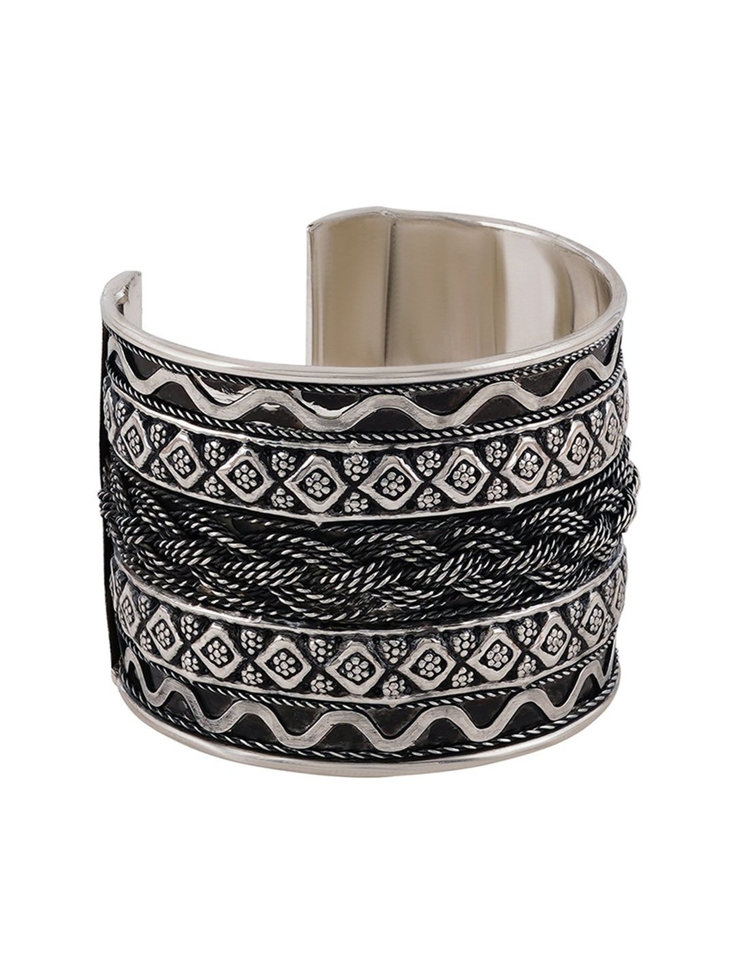 Teejh Diyari Black Cuffs Bracelet for Women