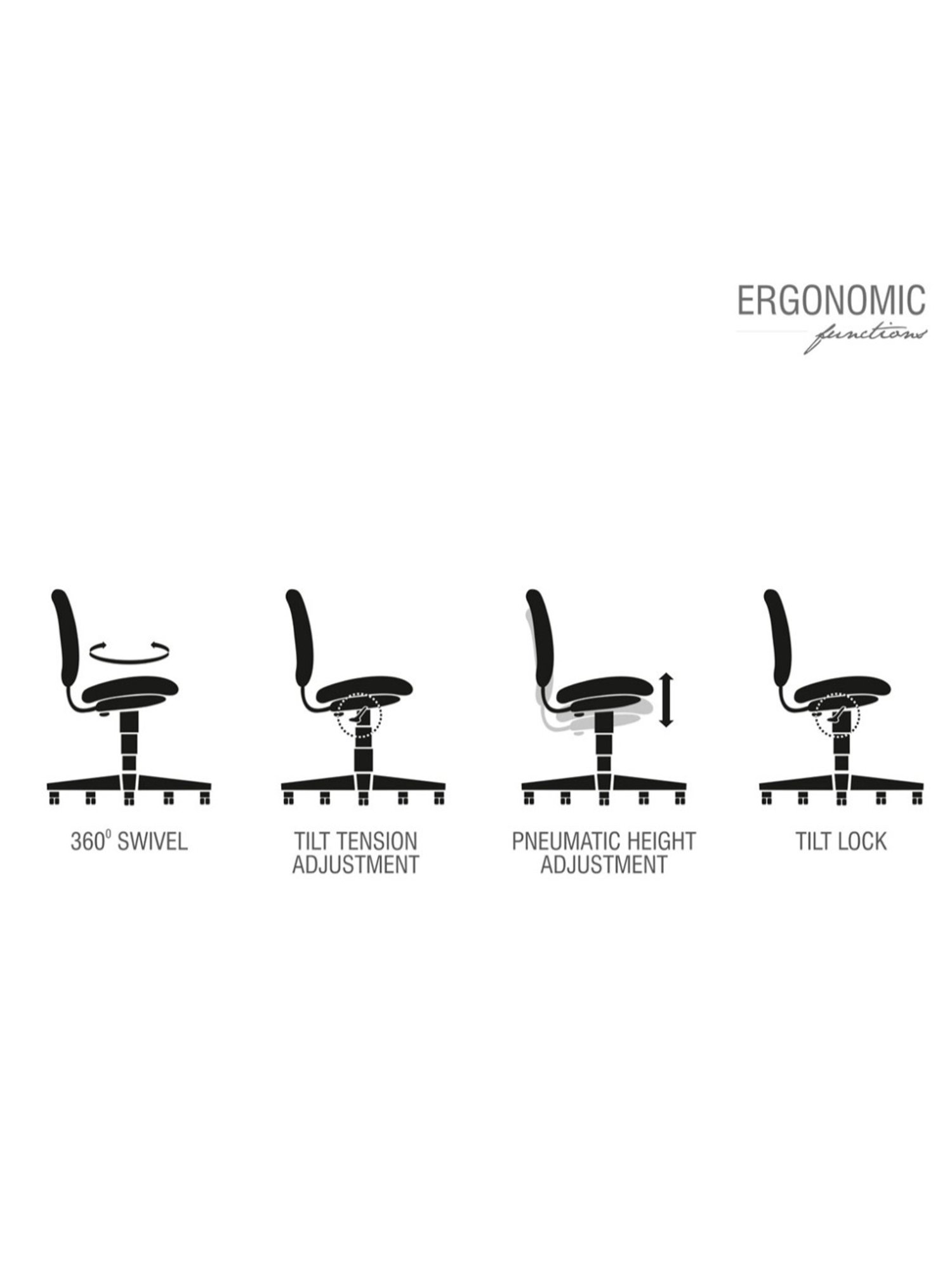 Durian Bliss Black Premium Leatherette Workspace Chair