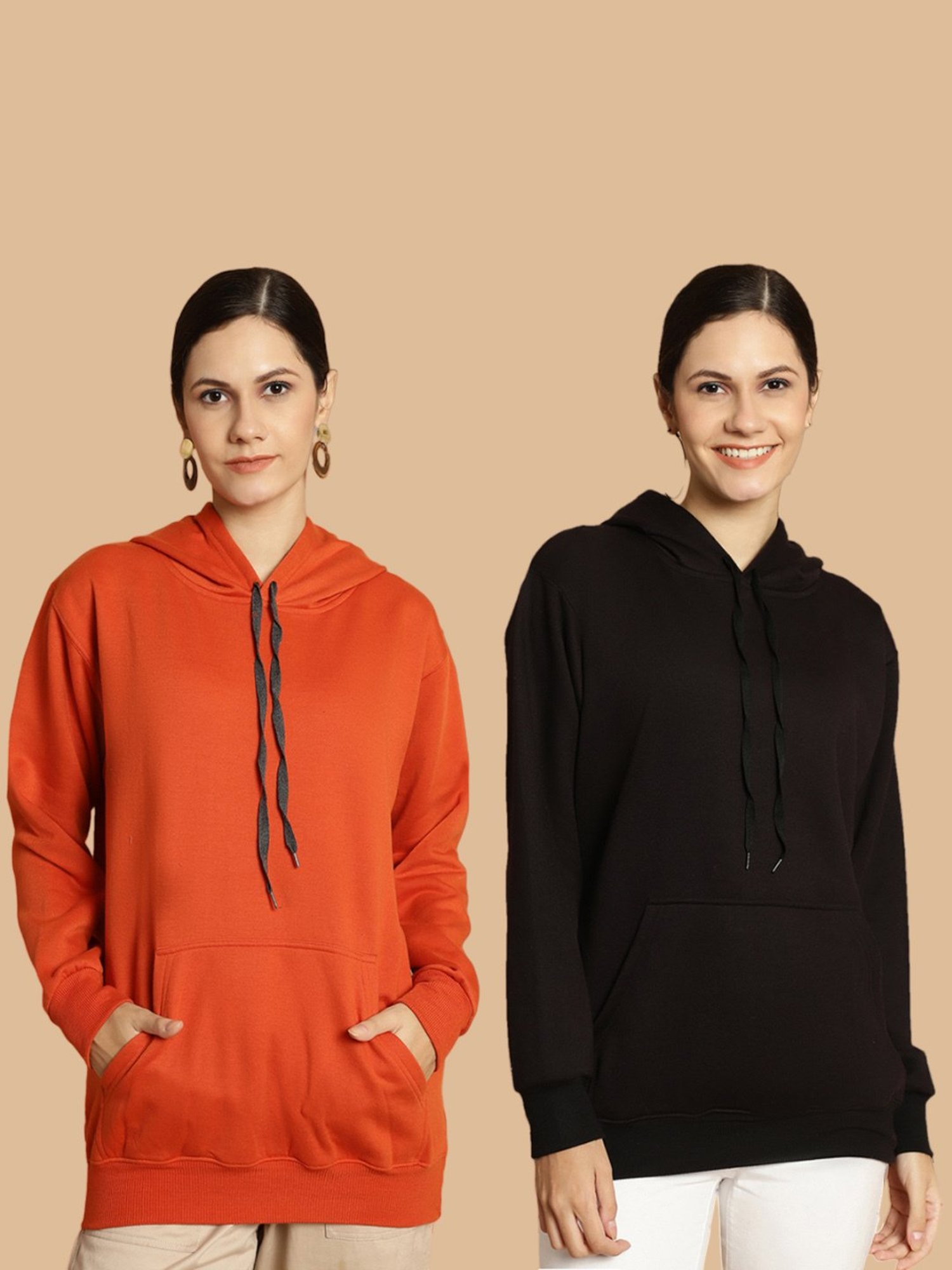 Vimal Jonney Rust & Black Sweatshirt - Pack Of 2