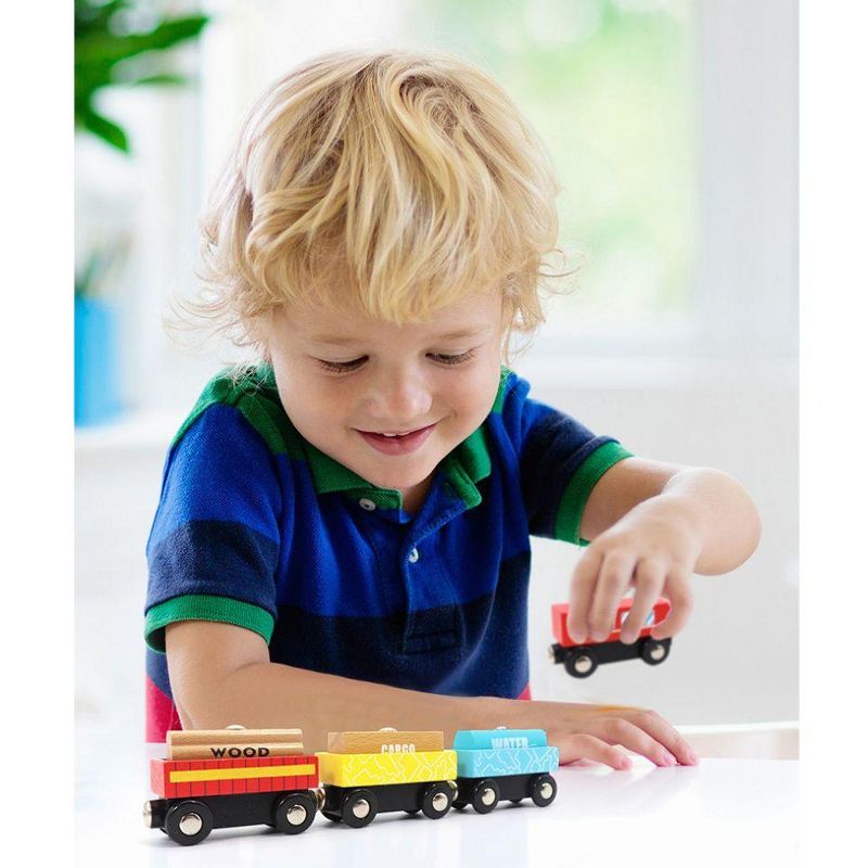 Leo & Friends 12-Piece Wooden Train Set