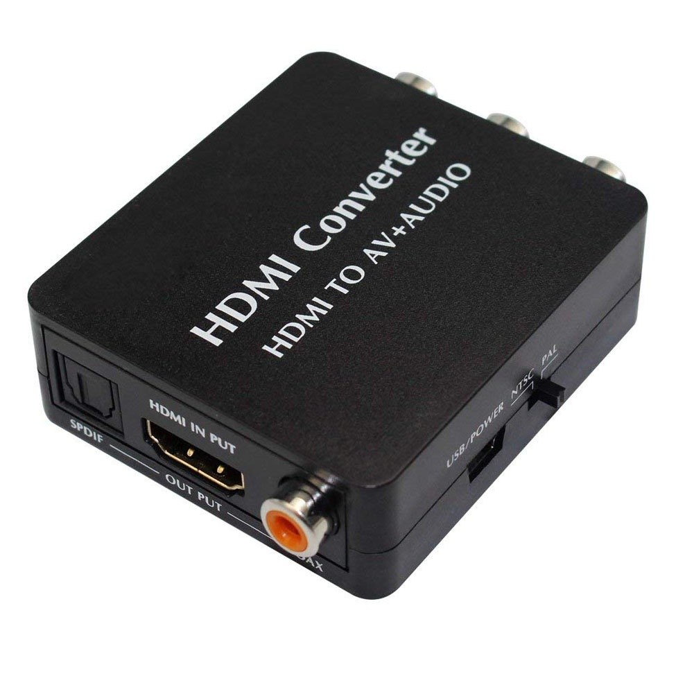 HDMI to AV Audio Converter Support SPDIF Coaxial Audio NTSC PAL Composite Video HDMI to 3RCA for /