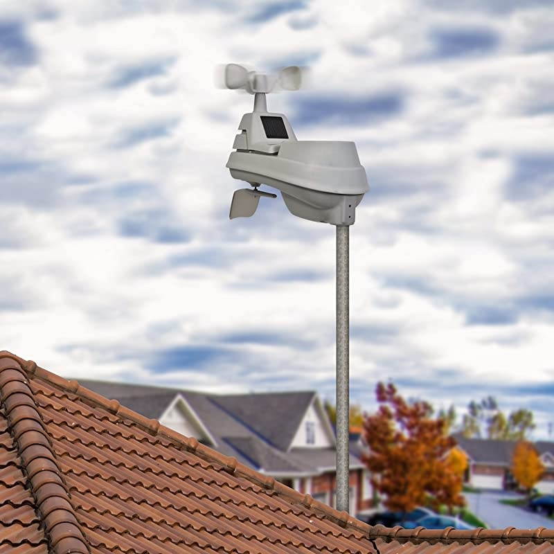 01517RM Wireless Weather Station with 5-in-1 Weather Sensor: Temperature and Humidity Gauge, Rainfall, Wind Speed and Wind Direction