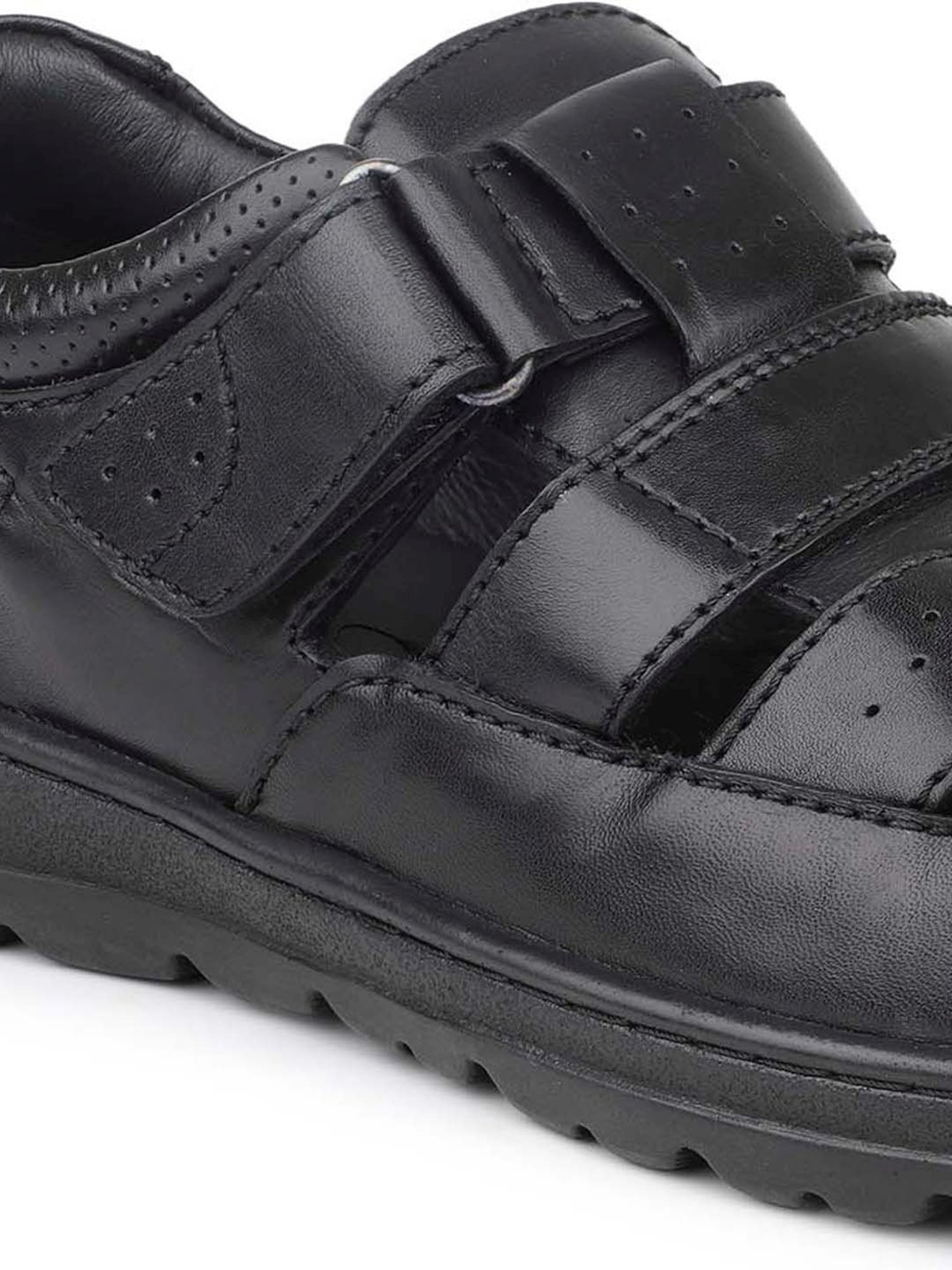 Atesber Men's Black Fisherman Sandals