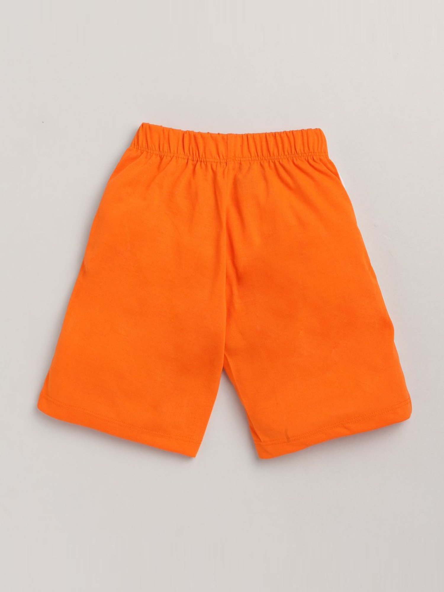 Lazy Shark Kids White Printed T-Shirt & Shorts