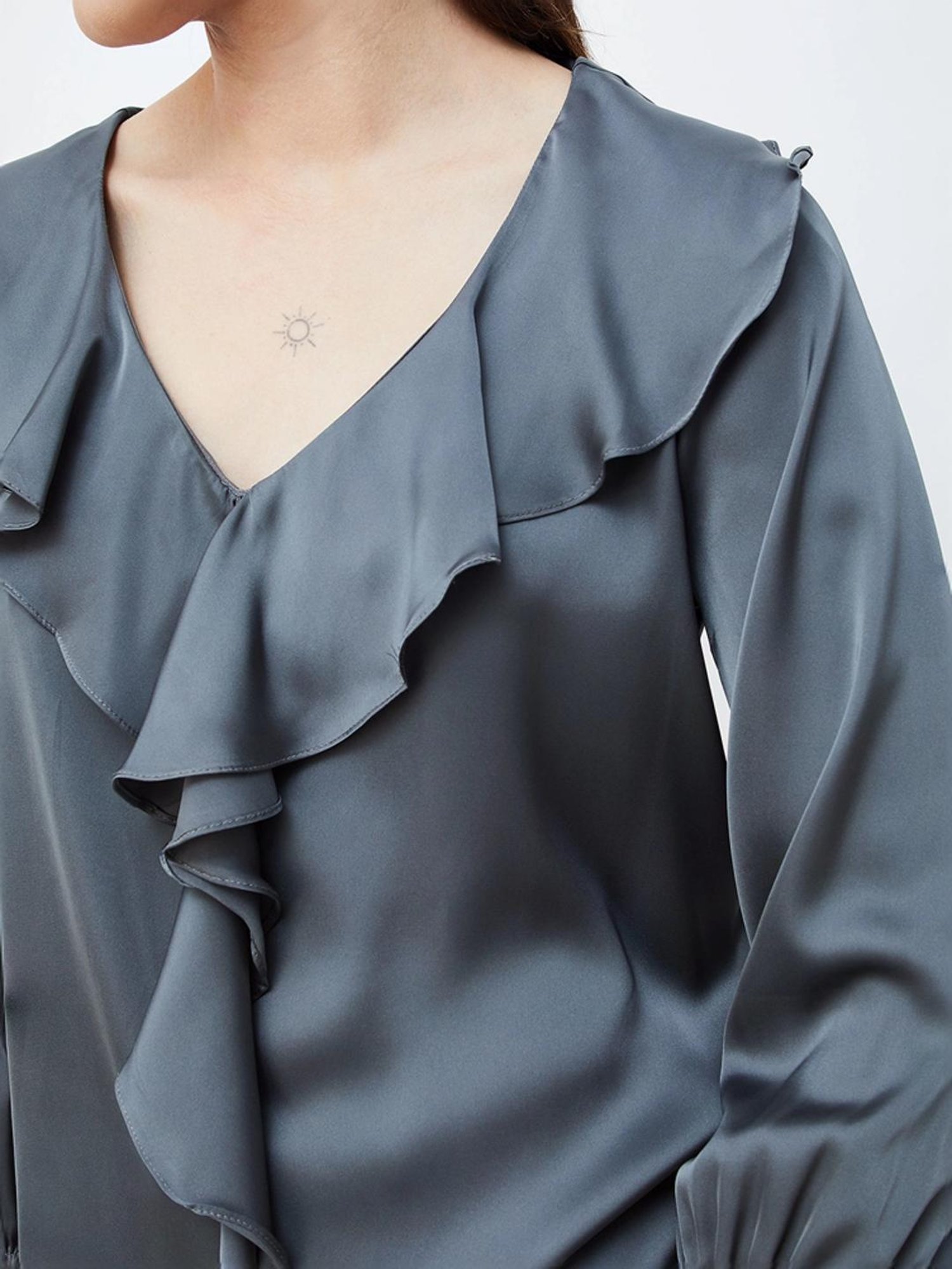 Code by Lifestyle Grey Regular Fit Top