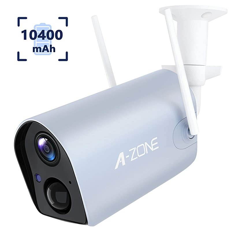 Powered Outdoor Security Camera Wireless Home Security Camera WiFi Camera Surveillance Camera 10400mAh Rechargeable Solar Power 1080P Night Vision Waterproof PIR Motion Detection 2Way Audio