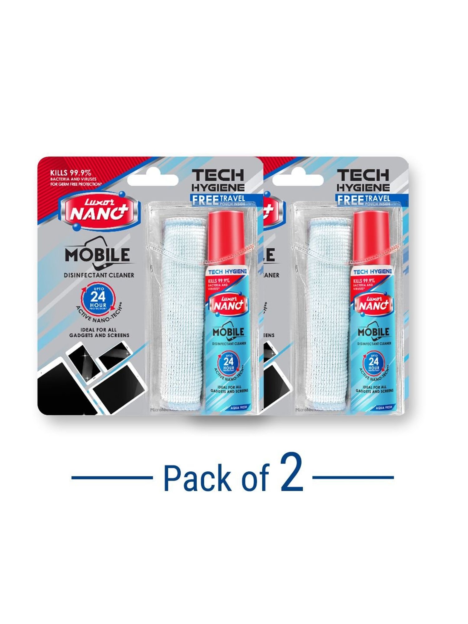 GRIPP 4 in 1 Professional Screen Cleaner Kit Includes Screen Cleanser Spray 150ml (Blue)