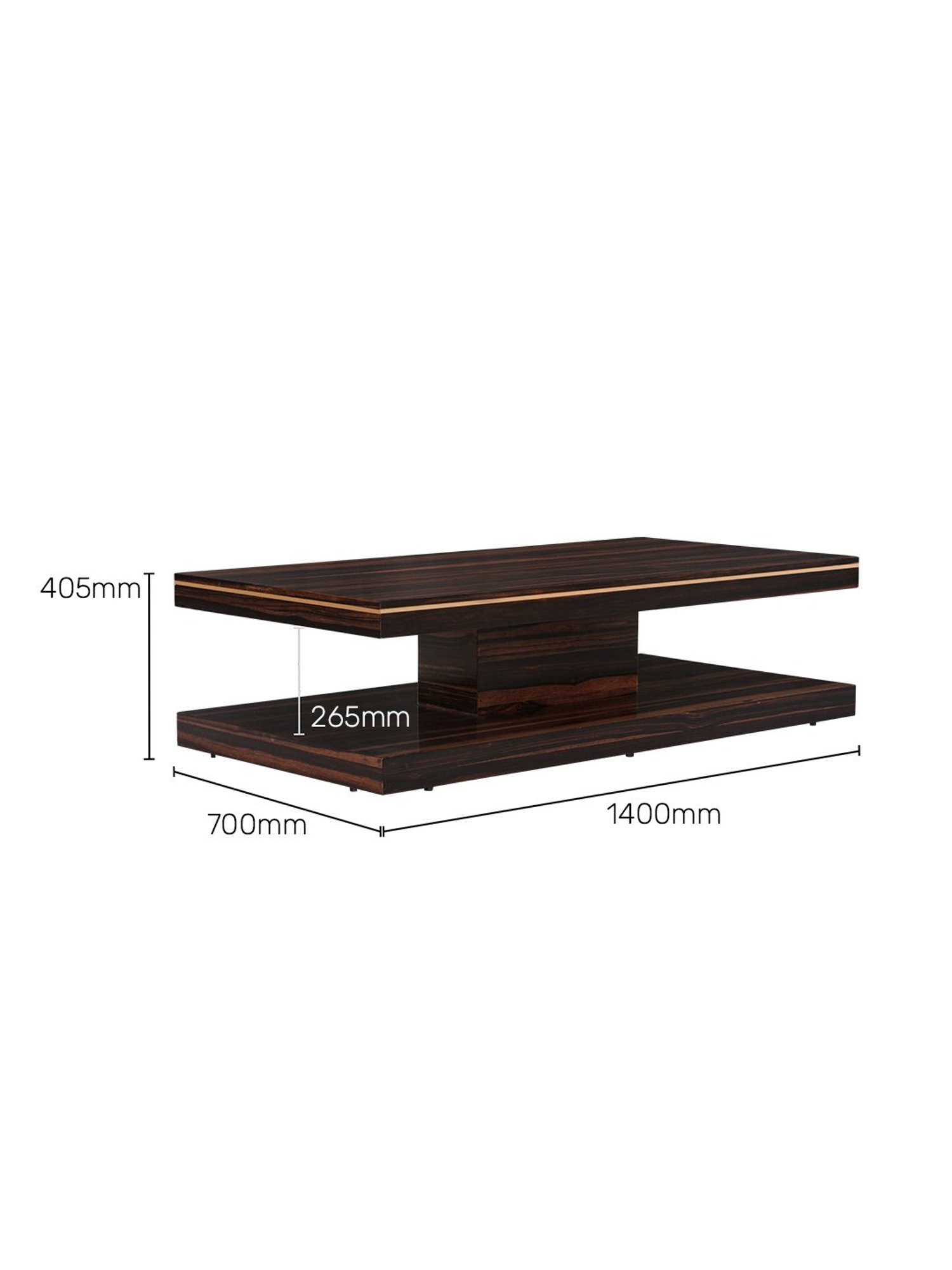 Durian Belmont Brown Engineered Wood Veneer Center Table