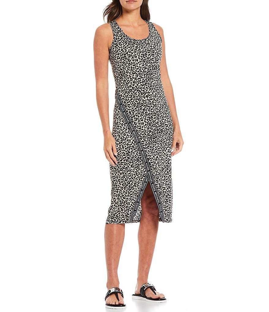 Eliza J Mock Halter High Neck Tiered Midi Dress