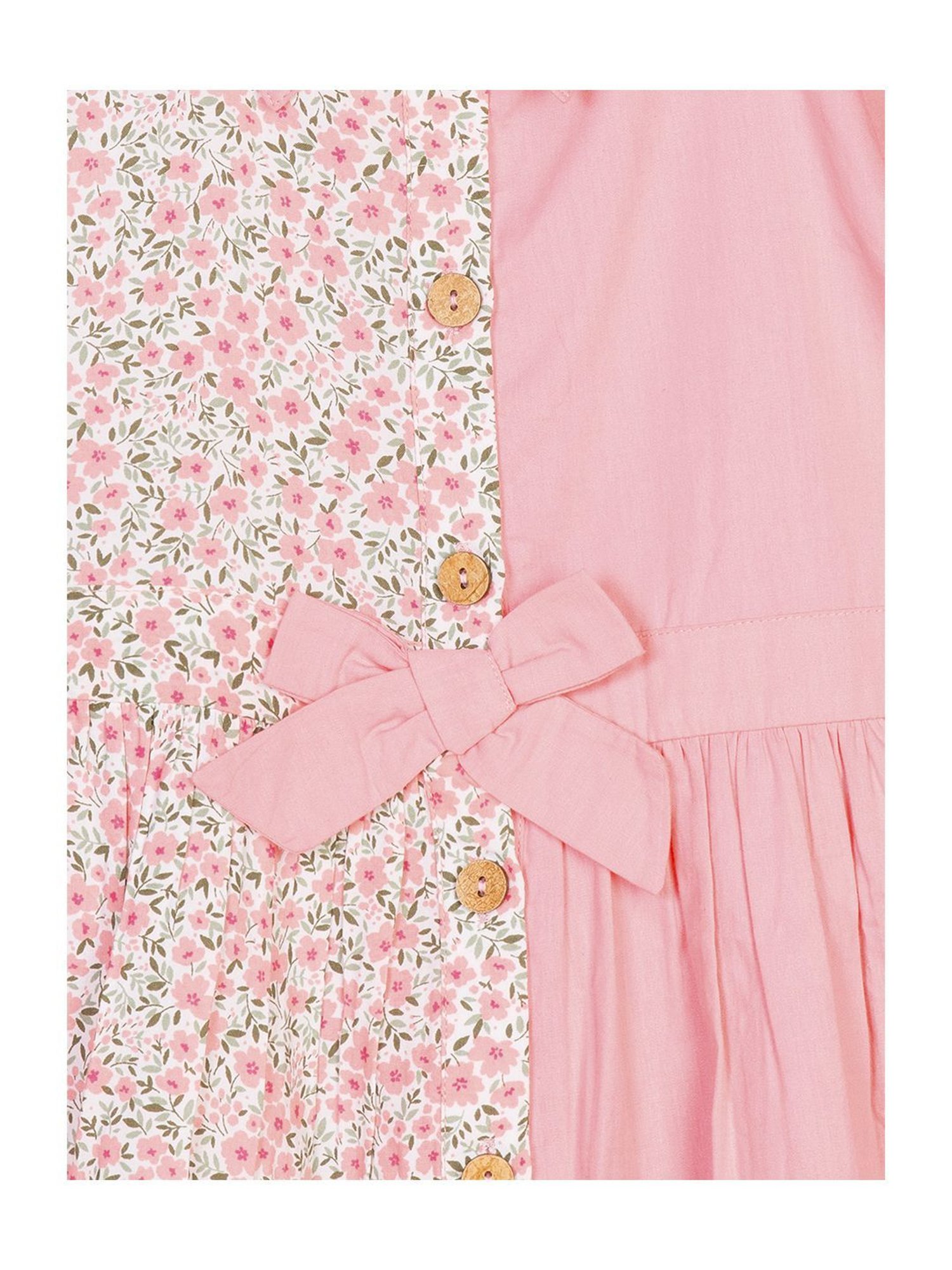 Budding Bees Kids Pink Cotton Printed Full Sleeves Dress