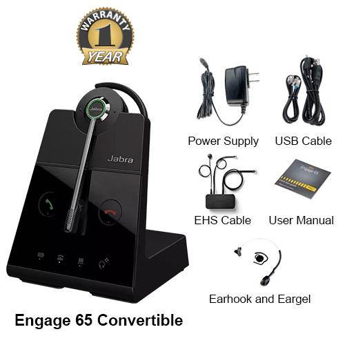 Jabra Engage 65 Convertible Wireless Headset with EHS Avaya 14201-35