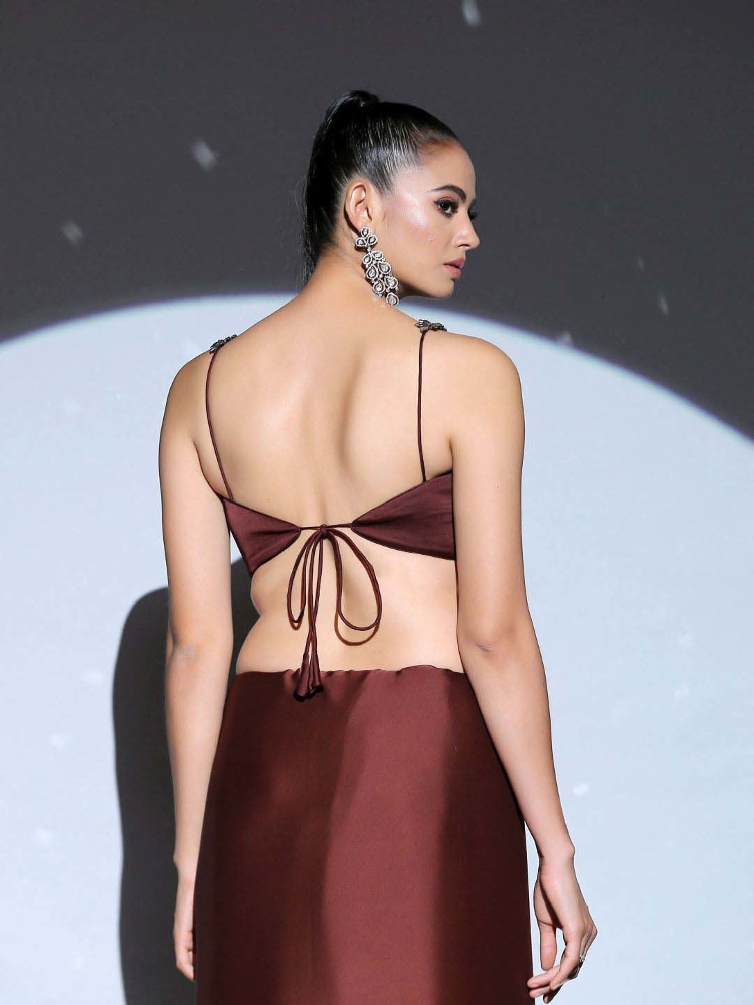 Swtantra Brown Plain Readymade Blouse