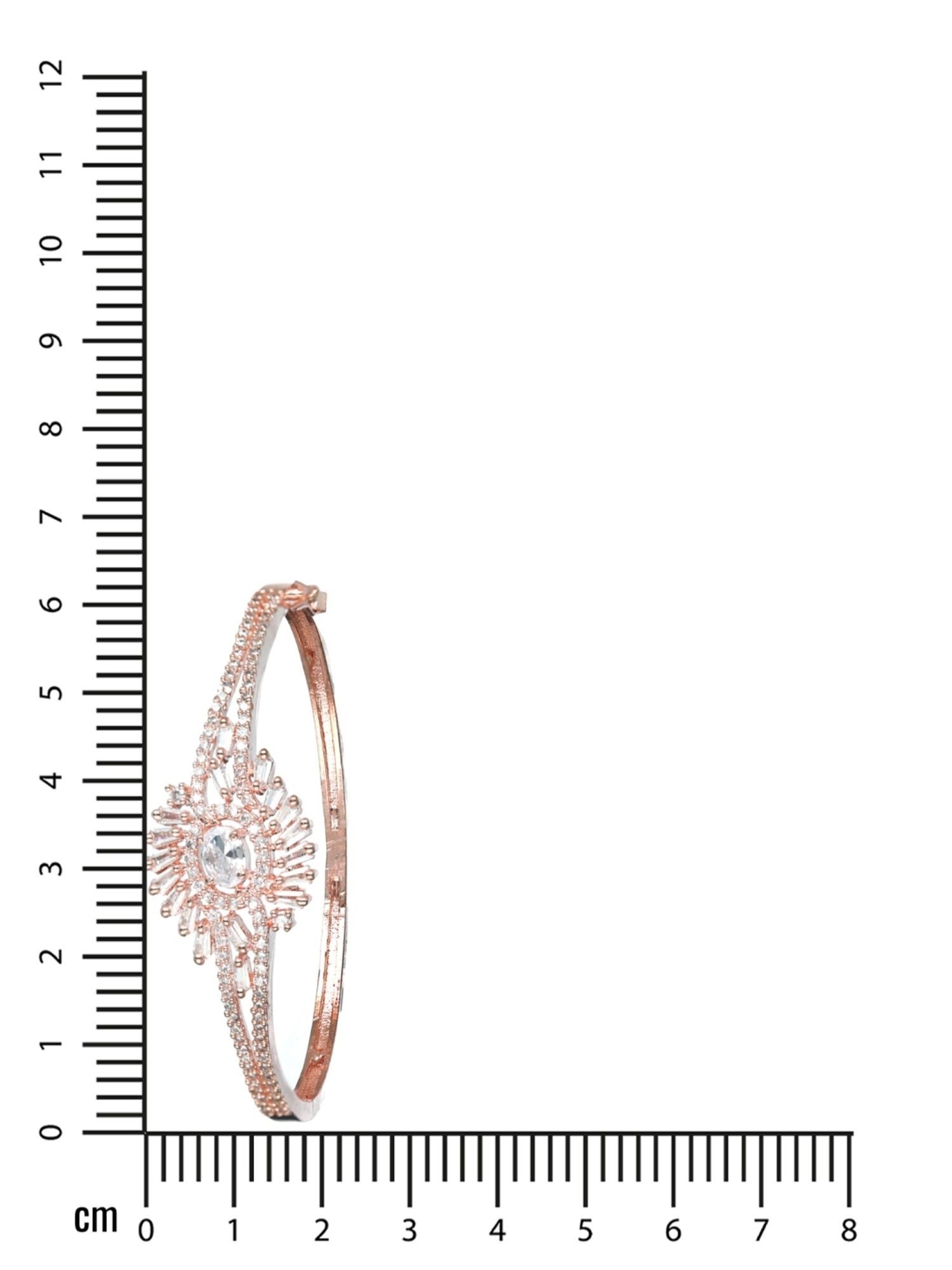 Aatmana Rose Gold-Plated Floral Patteren Handcrafted Bangle-Style Bracelet