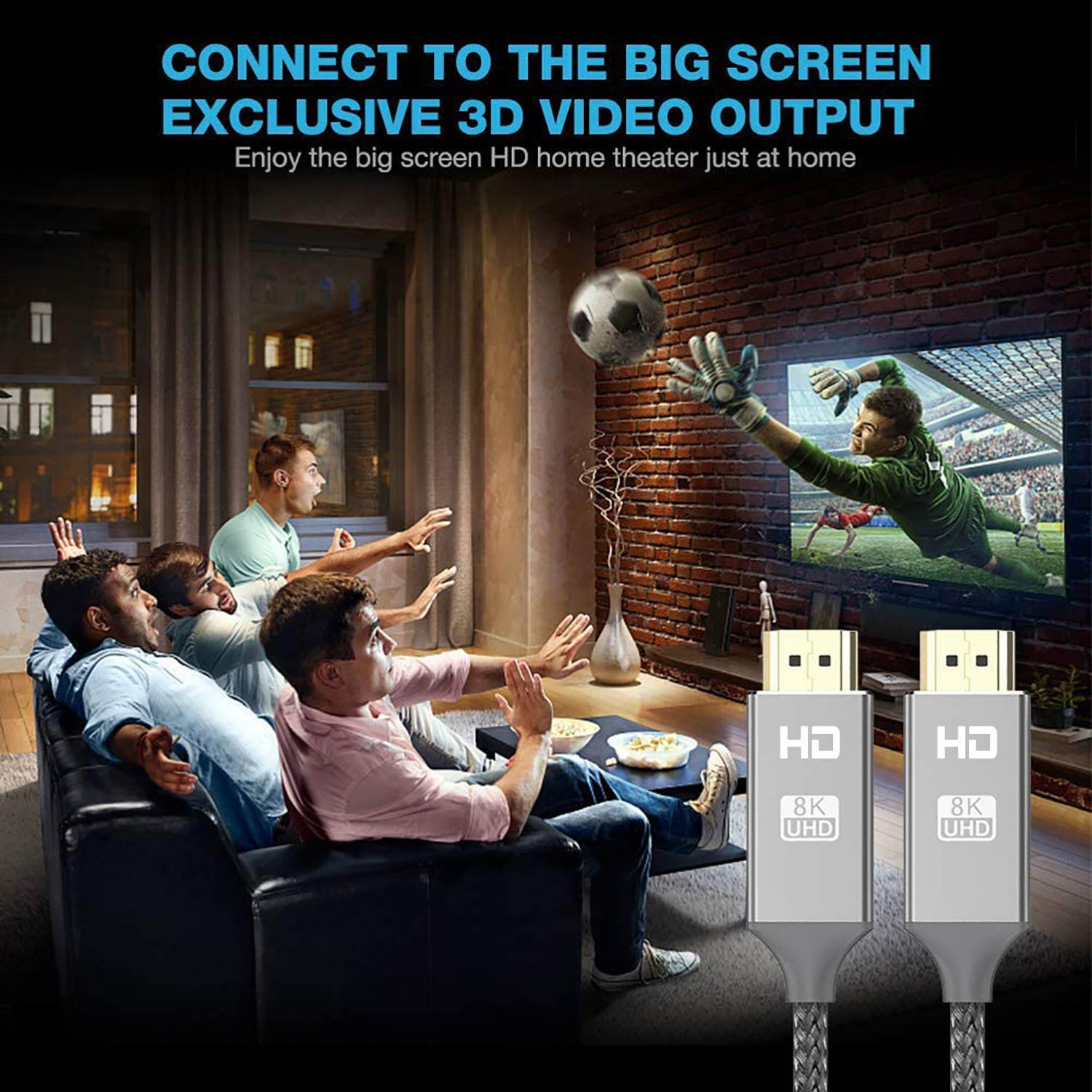 8K HDMI Cable ,6FT 48Gbps Ultra High Speed HDMI Cord,Compatible with Apple TV,Roku,Samsung QLED,Sony LG,Nintendo Switch,Playstation,PS5,PS4,Xbox One Series X,Ultra HD HDMI 2.1 Cable