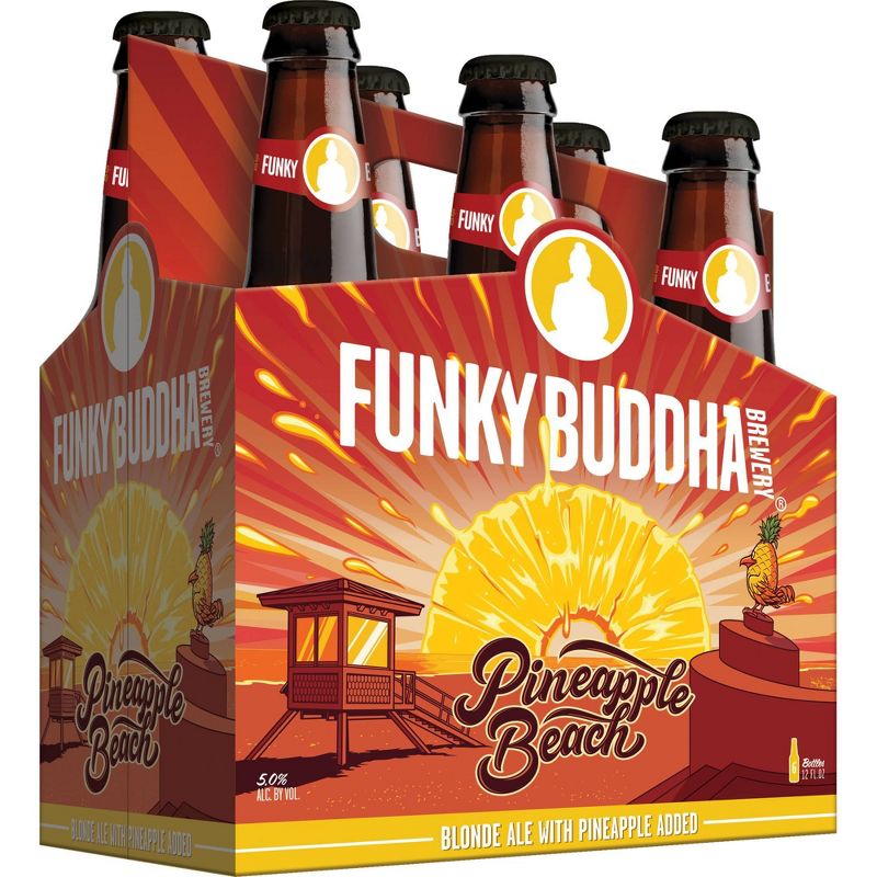 Funky Buddha Pineapple Beach Blonde Ale Beer - 6pk/12 fl oz Bottles