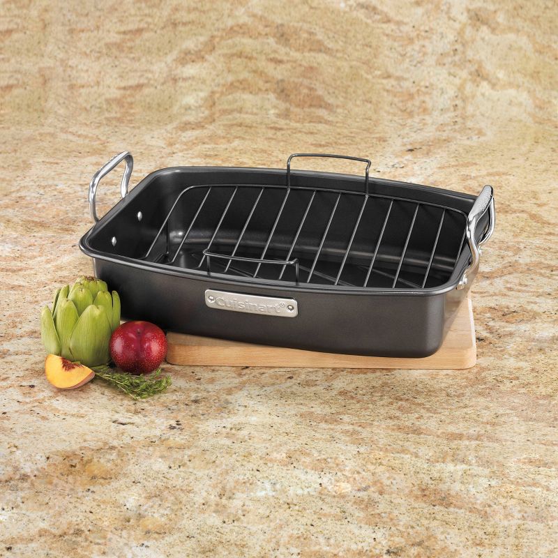 Cuisinart 17" X 13" Non-Stick Roasting and Lasagna Pan with Non-Stick V-Rack - ASR-1713V