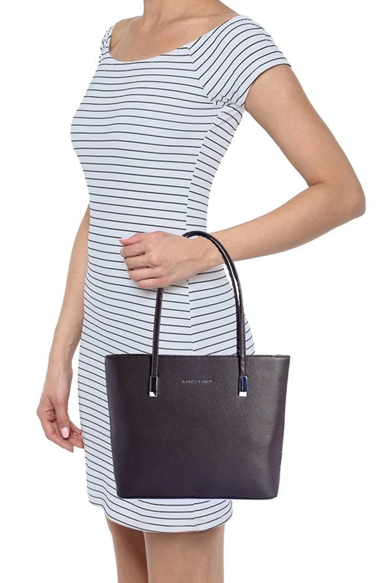 Lino Perros Dark Brown Solid Shoulder Bag