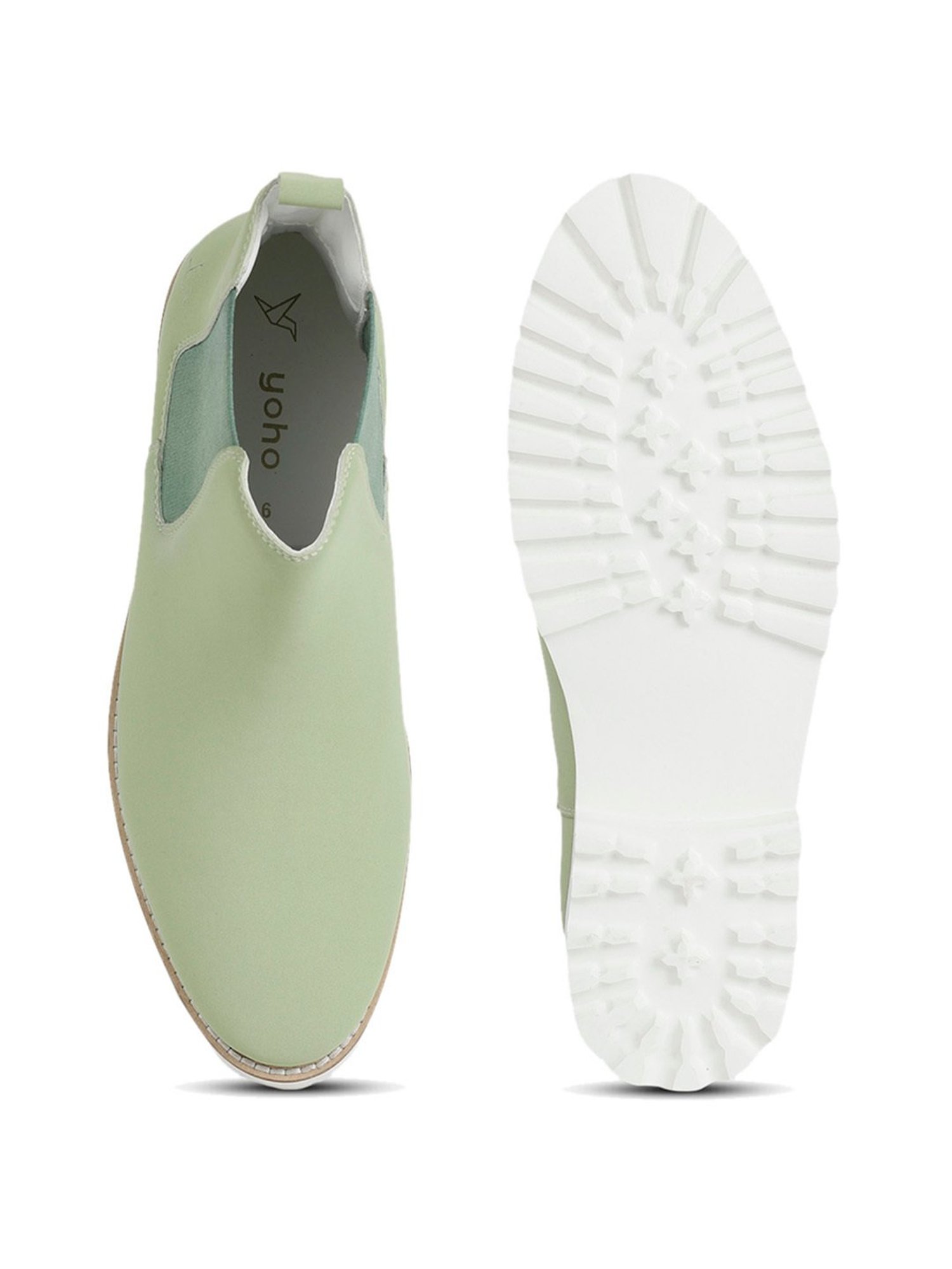 Yoho Women's Mint Green Chelsea Boots