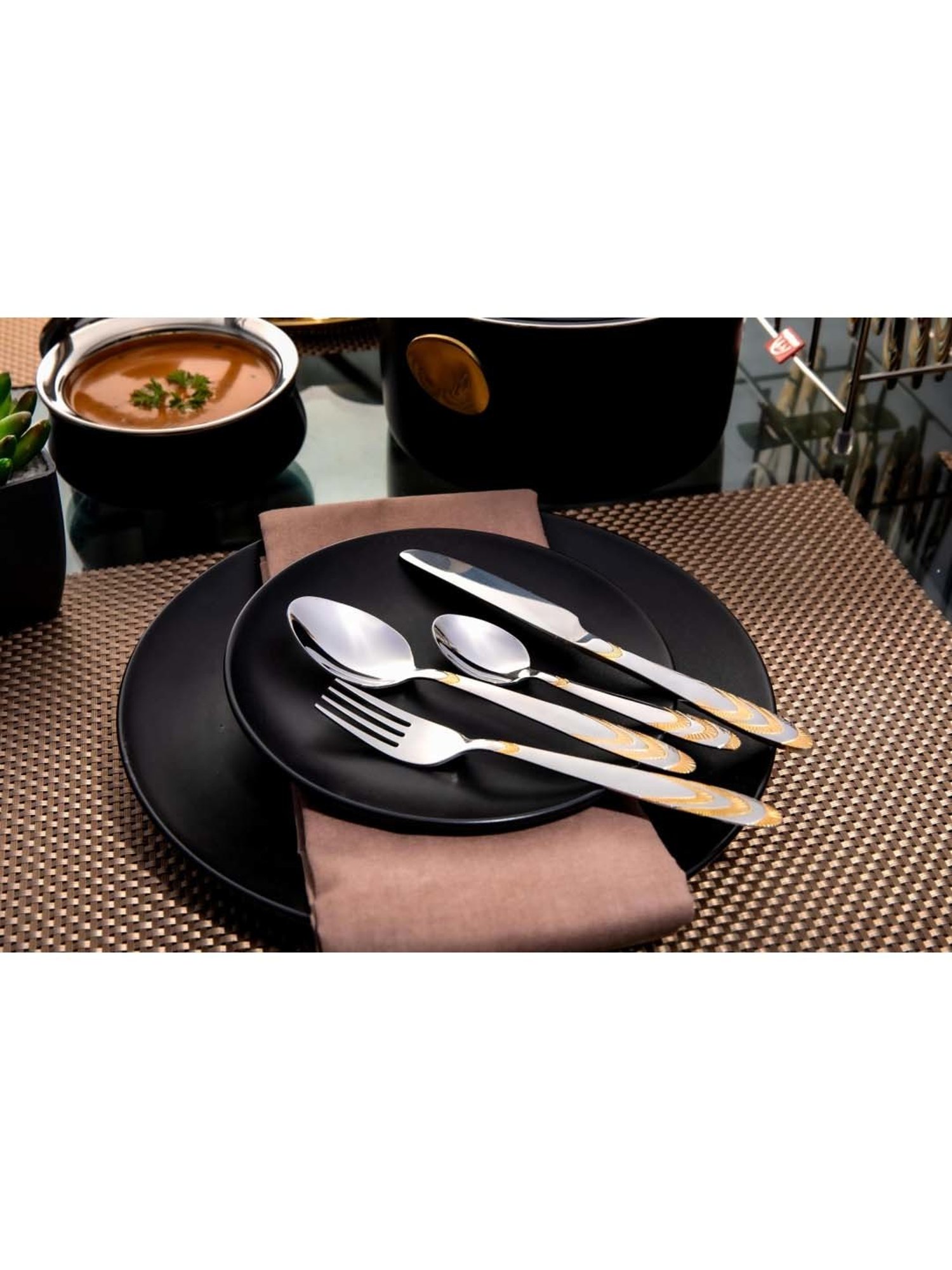 Home4U Iona Multi Wood Cutlery (2 Pcs)