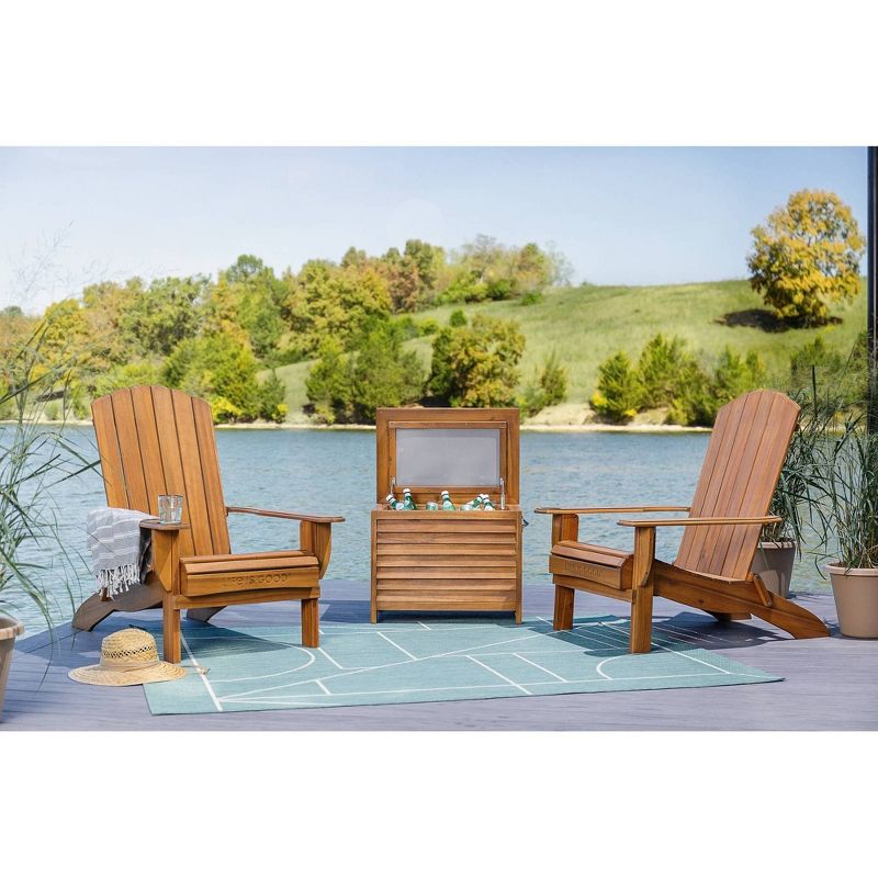 Adirondack 3pc Folding Chairs & Cooler Natural - Life is Good