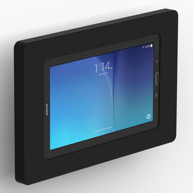 VidaMount Black Enclosure and Tilting VESA Slim Wall Mount [Bundle] compatible with Samsung Galaxy Tab E 9.6