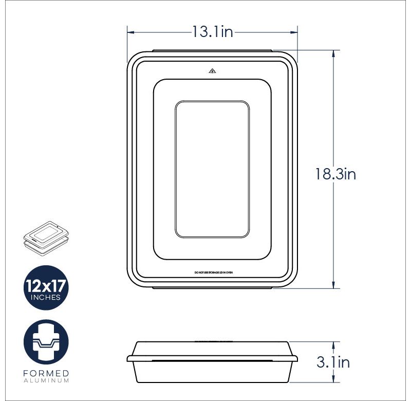 Nordic Ware Natural Aluminum Commercial High-Sided Sheet Cake Pan with Lid