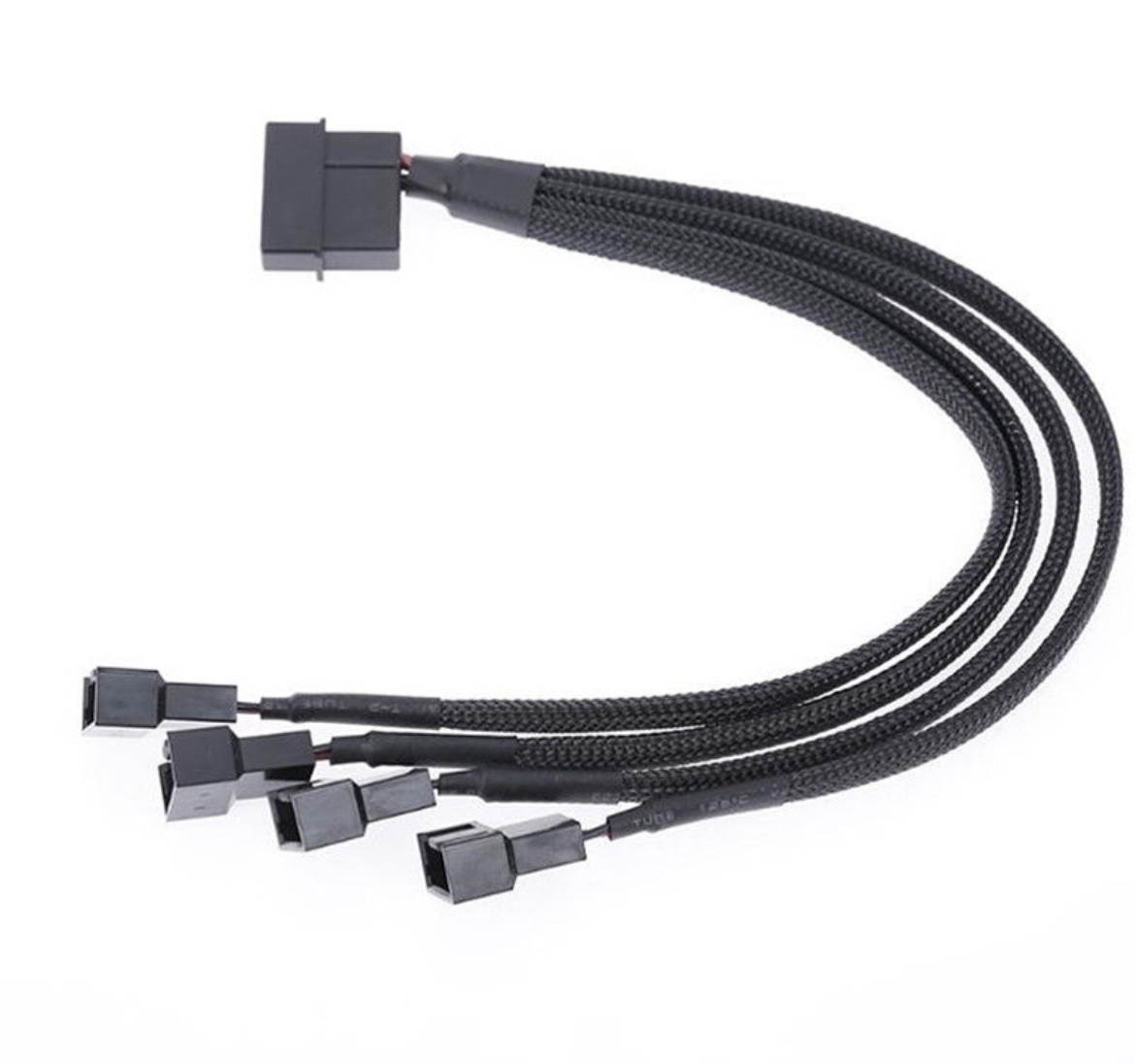 4pin IDE Molex to 4 Port 3Pin/4Pin PC Cooling Fan Splitter Power Cable