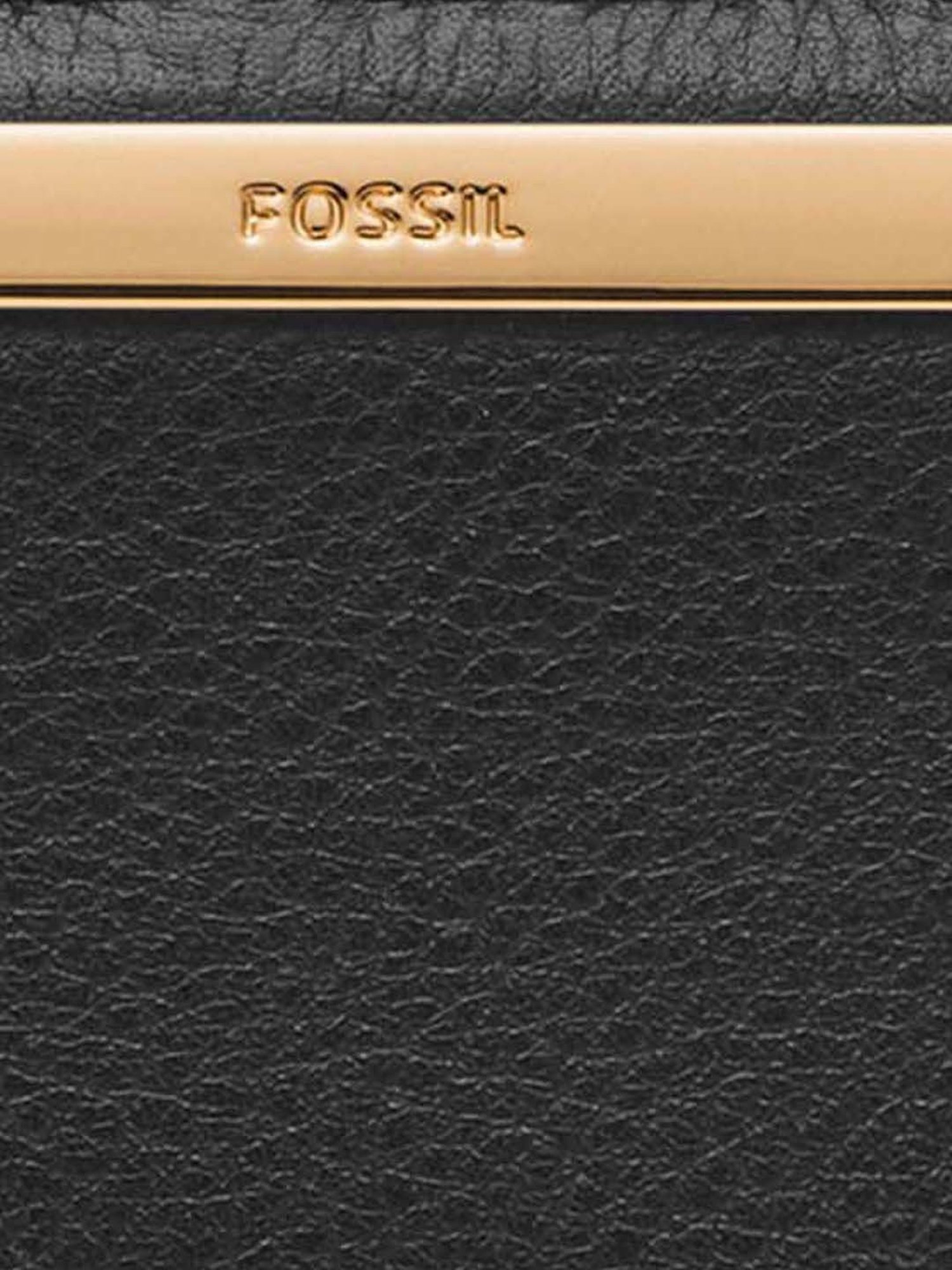 Fossil Liza Black Solid Bi-Fold Wallet for Women
