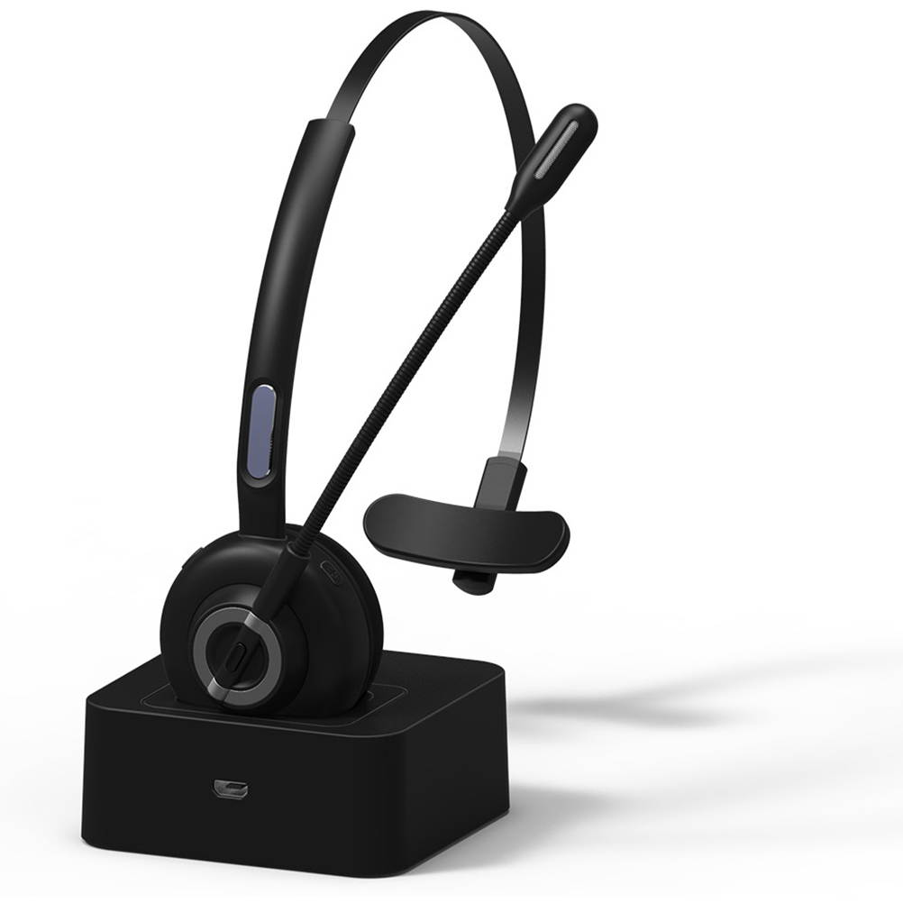 UKCOCO Bluetooth Headset with Noise Canceling, Wireless Bluetooth Headset with Microphone ,for PC, Call Center, Cellphone, Online Teaching, Conference Calls, 17 hrs Working Time for Long Haul